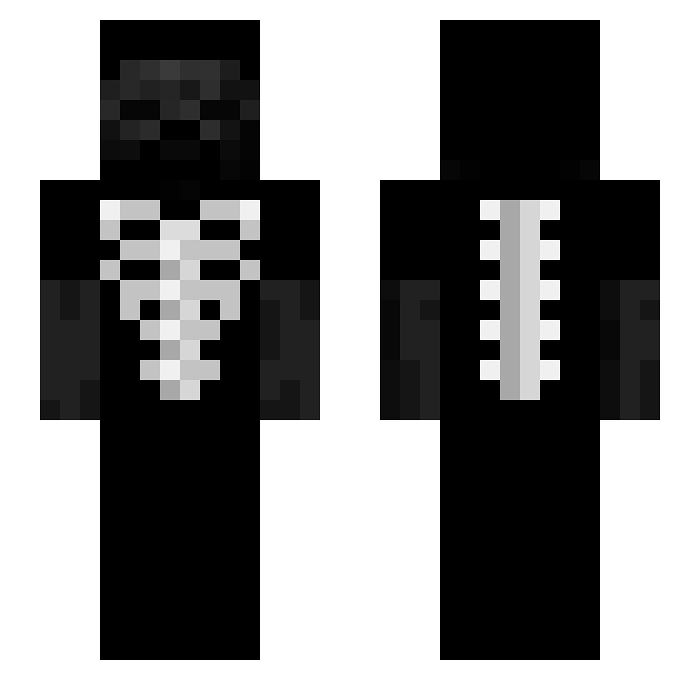 nawciakk Minecraft skin, front and back view