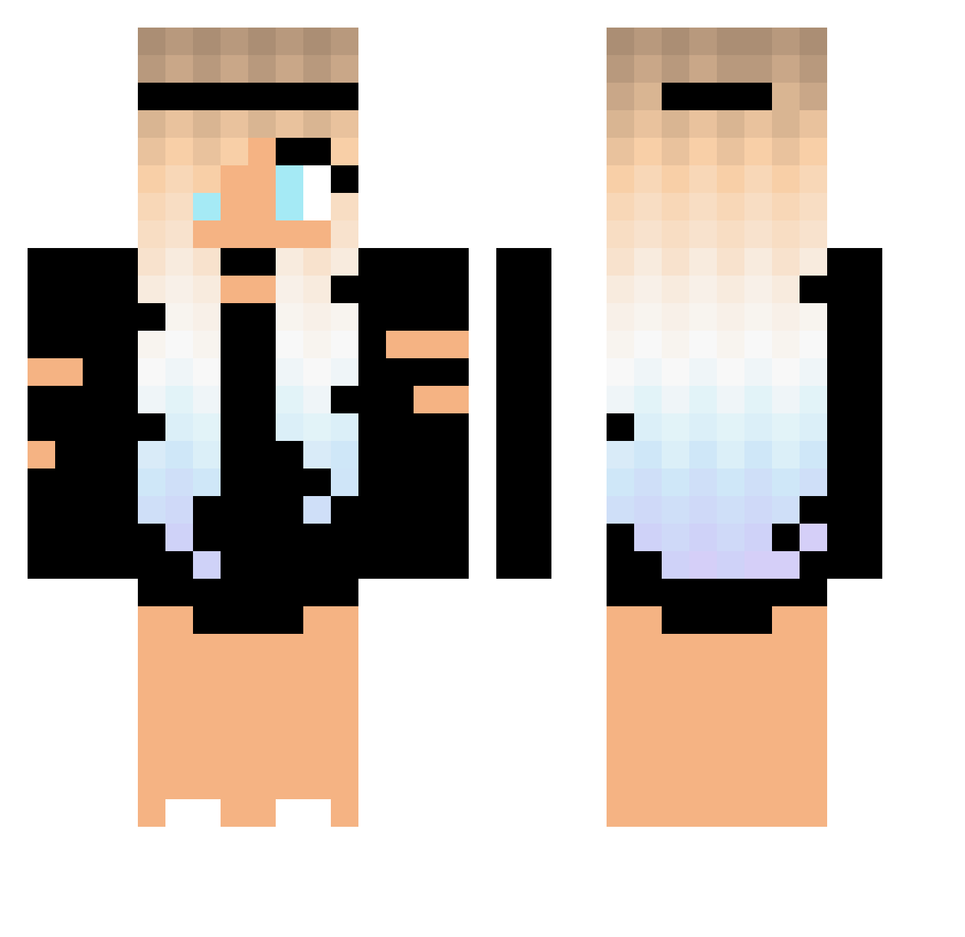 SofihS2 Minecraft skin, front and back view