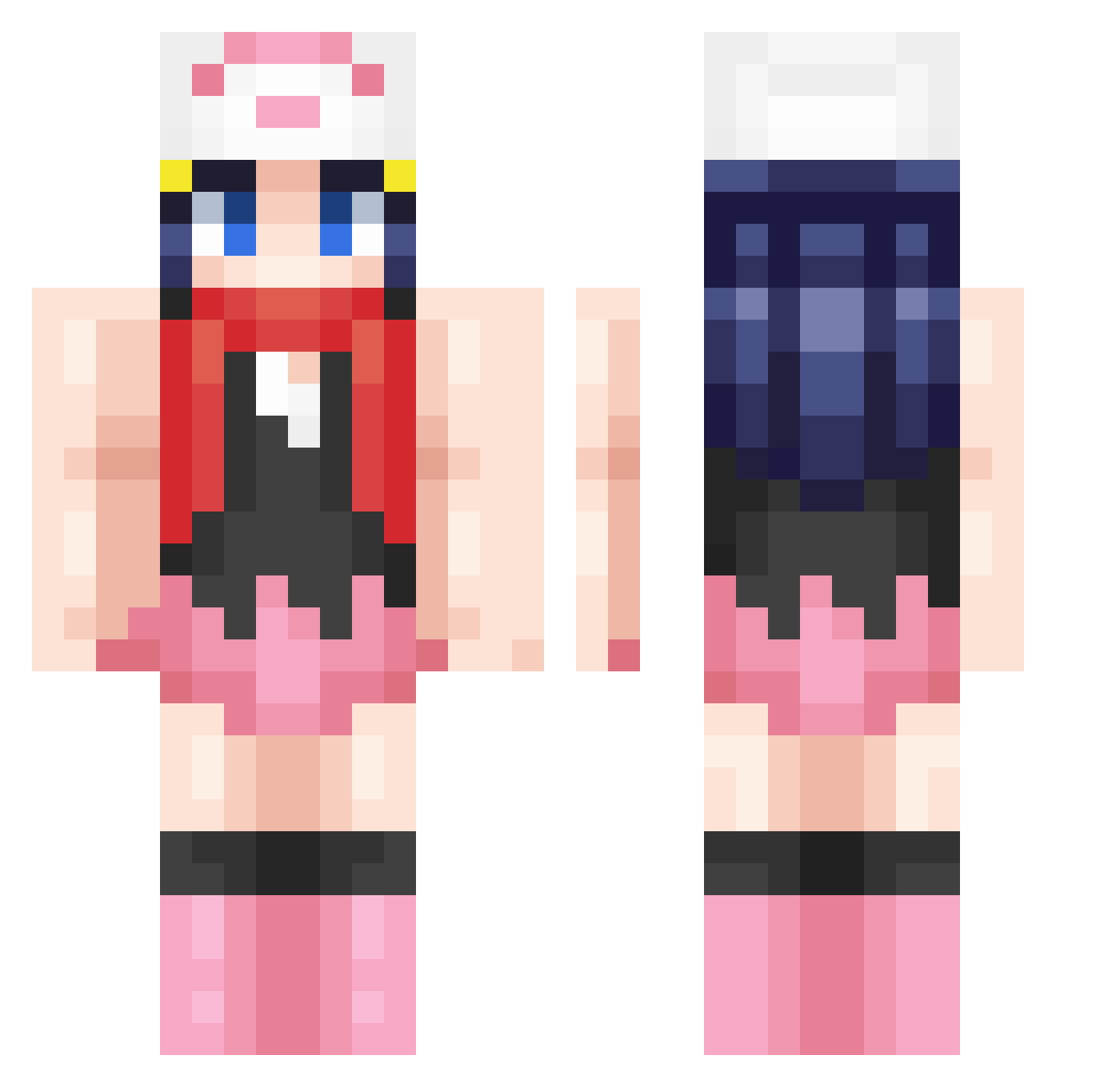 oho123 Minecraft skin, front and back view