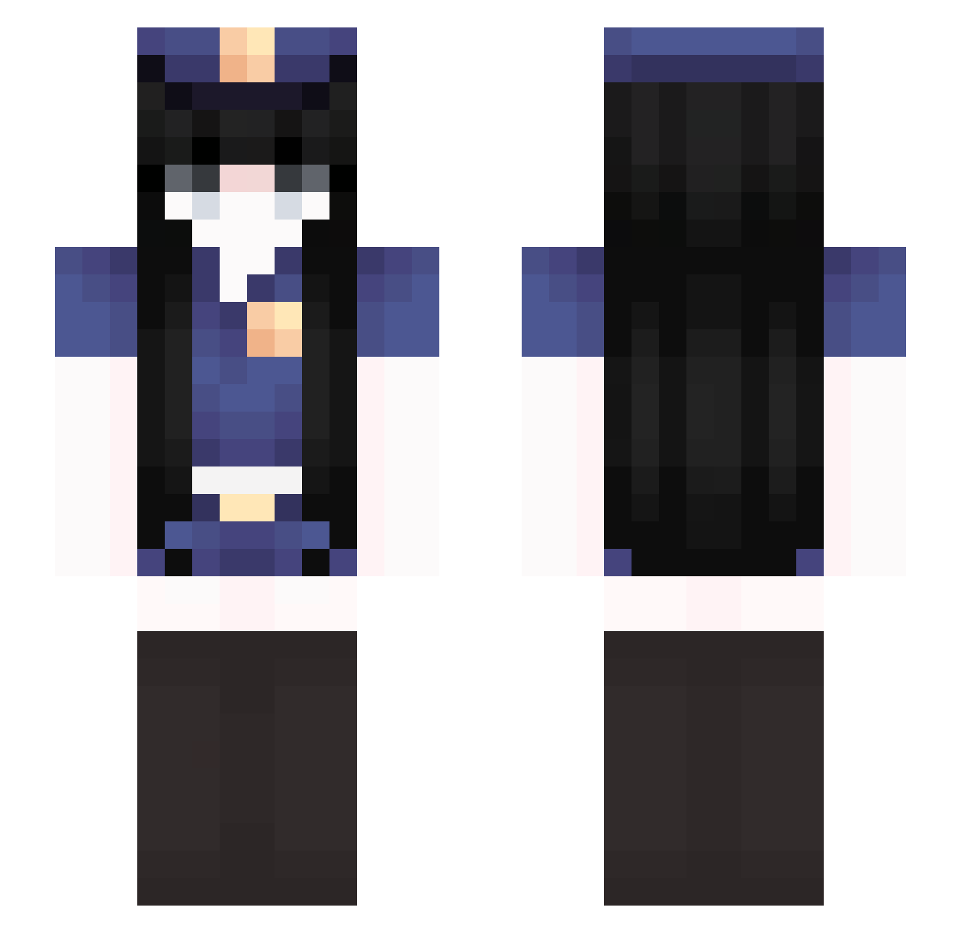 KID1019 Minecraft skin, front and back view