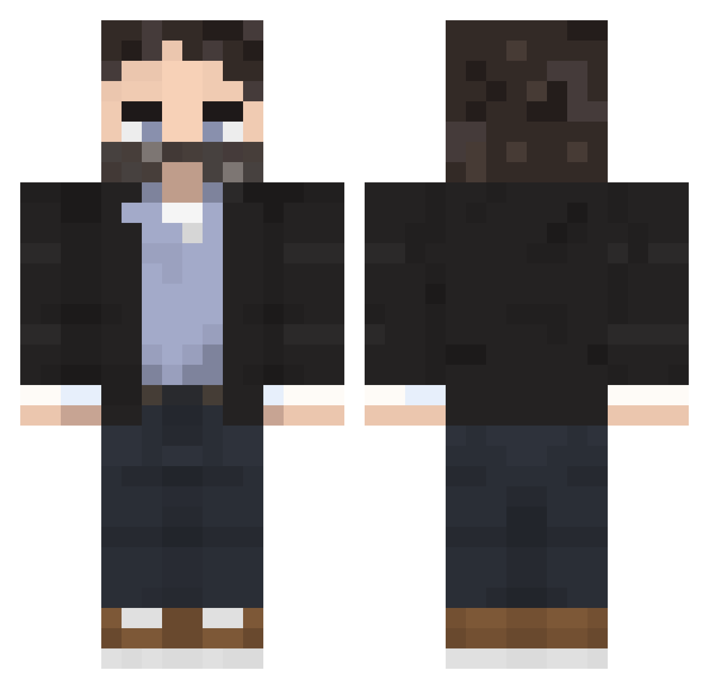 Jackiel_07 Minecraft skin, front and back view