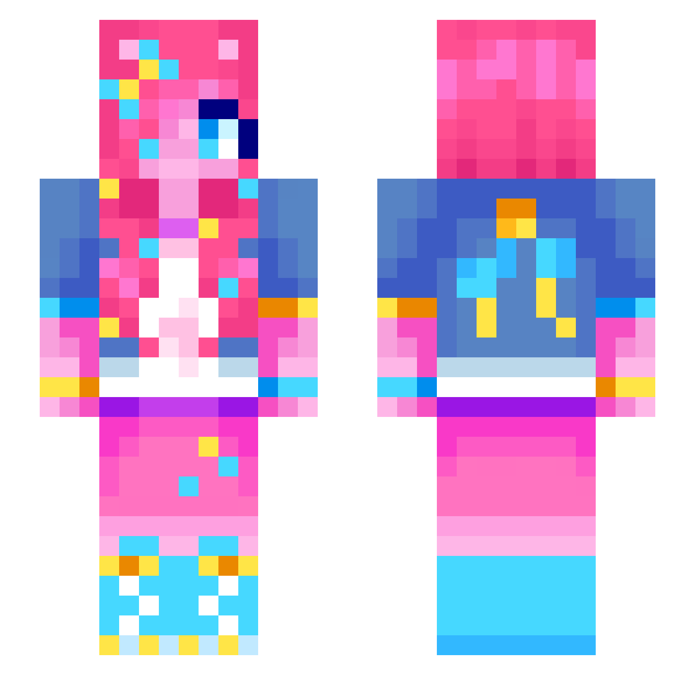 aylinsigmagirl Minecraft skin, front and back view