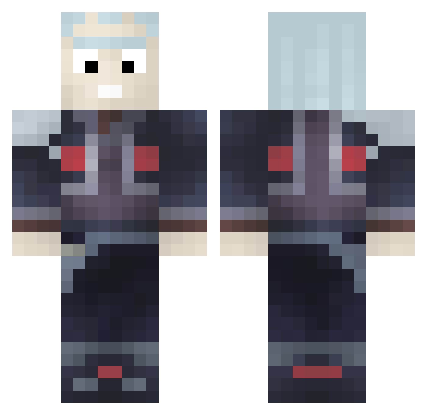 Cleiton96 Minecraft skin, front and back view