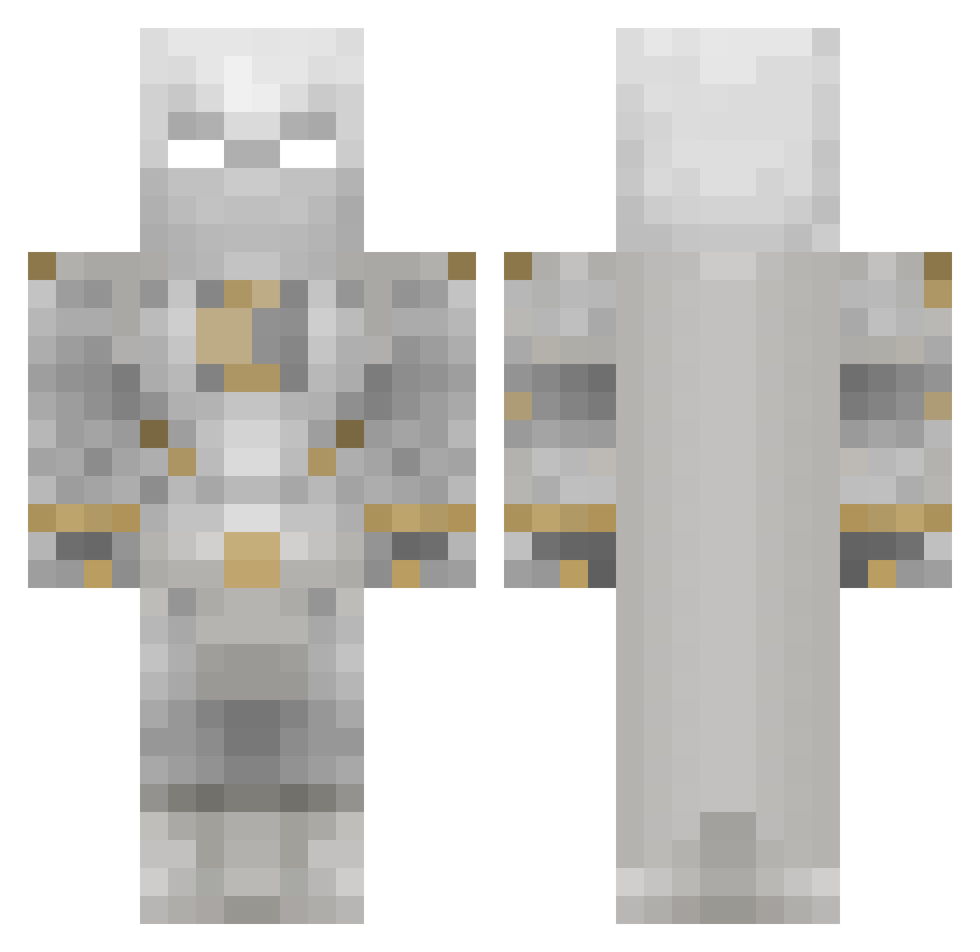 UP_Noom Minecraft skin, front and back view
