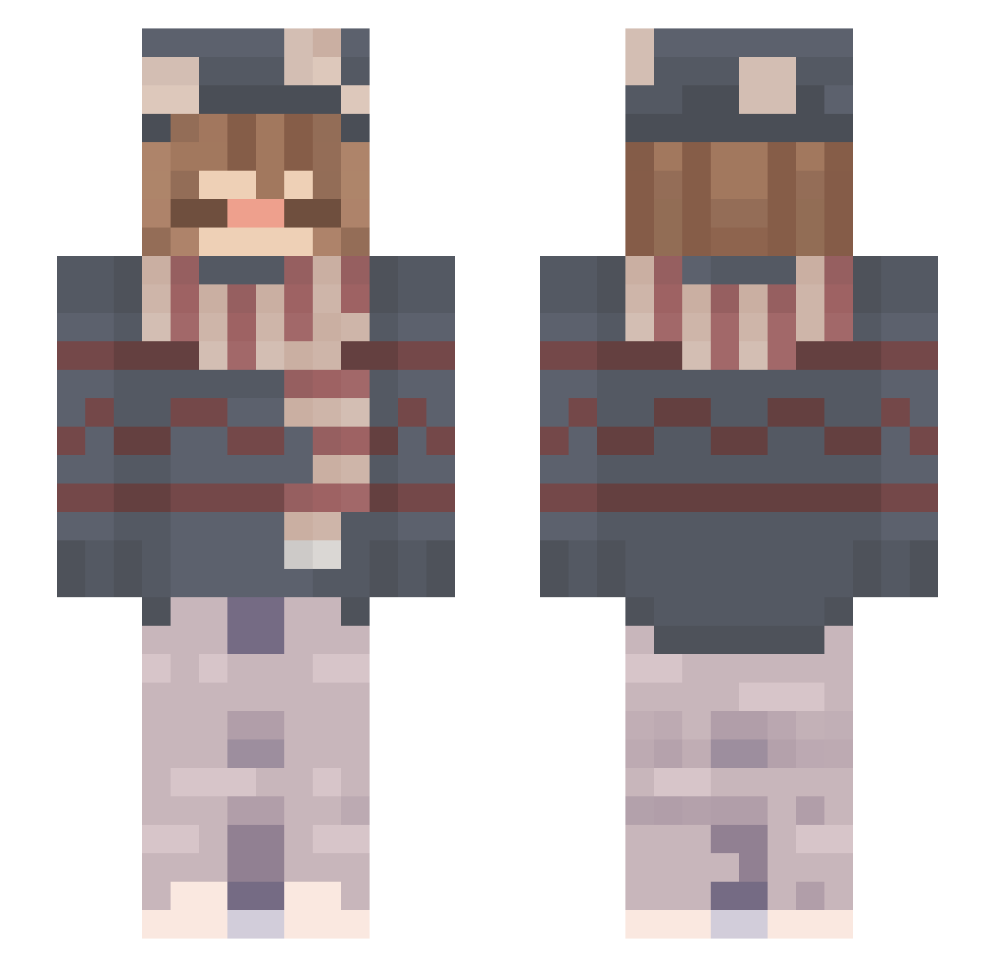 ScourgeSpecter Minecraft skin, front and back view