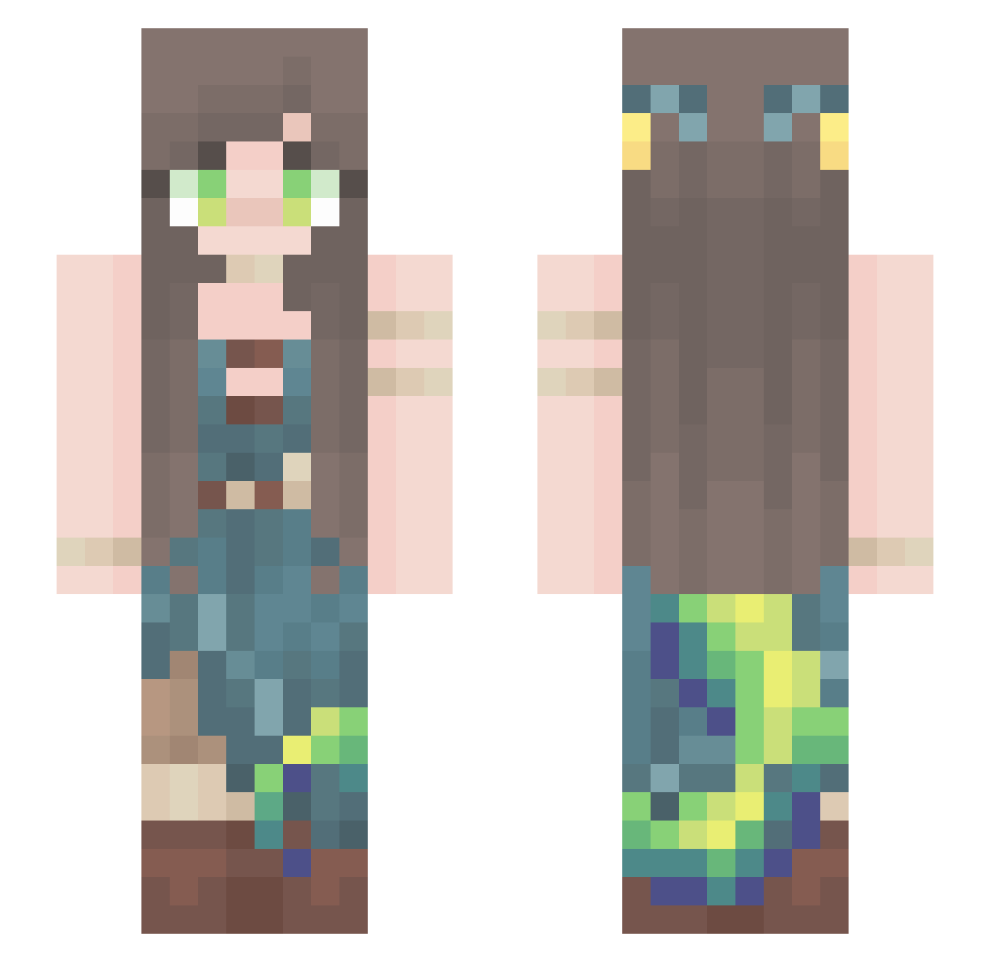 soulunicorn66 Minecraft skin, front and back view