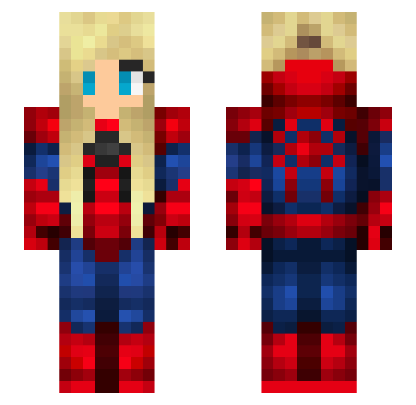 miavicenzz Minecraft skin, front and back view