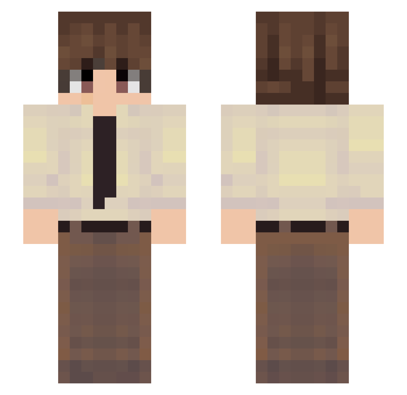 Gatsuu0 Minecraft skin, front and back view