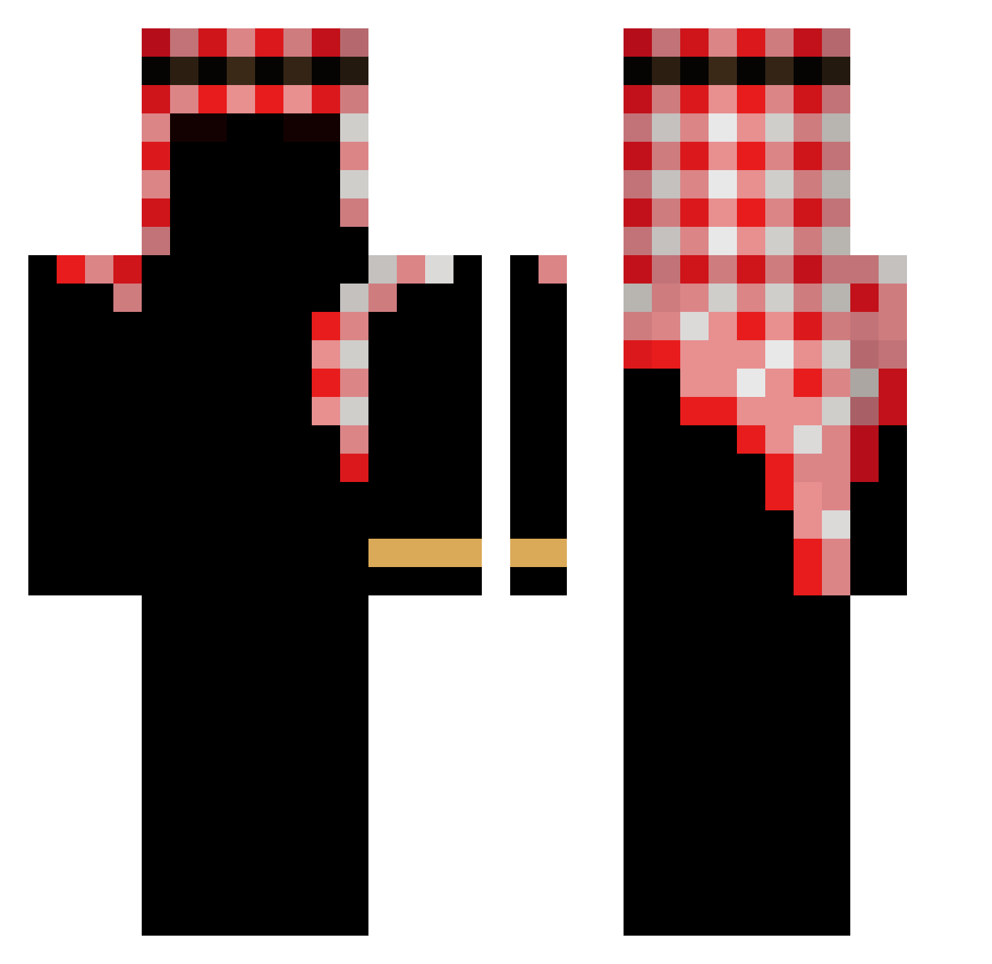 Apologyi Minecraft skin, front and back view