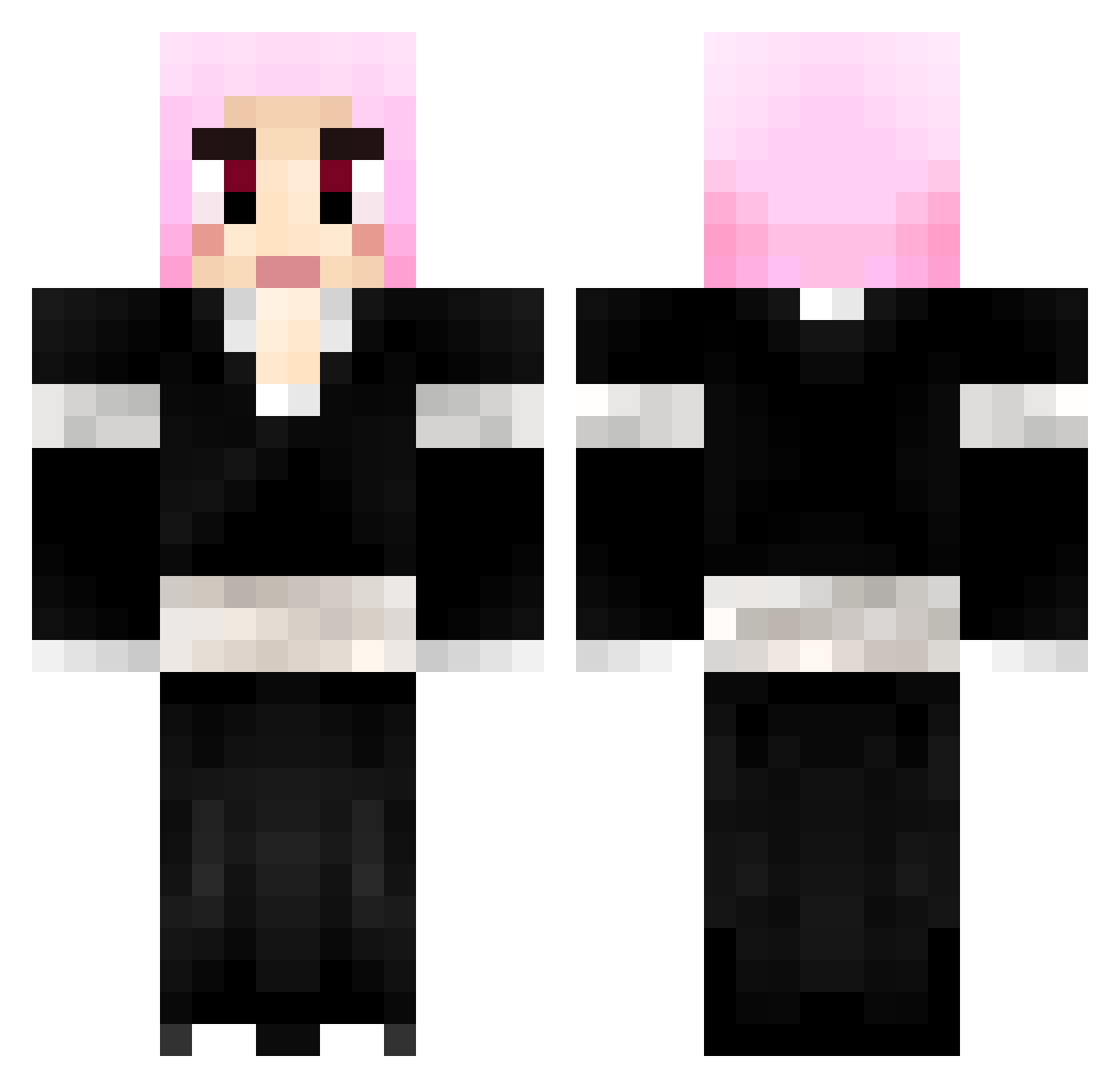 Espada Minecraft skin, front and back view