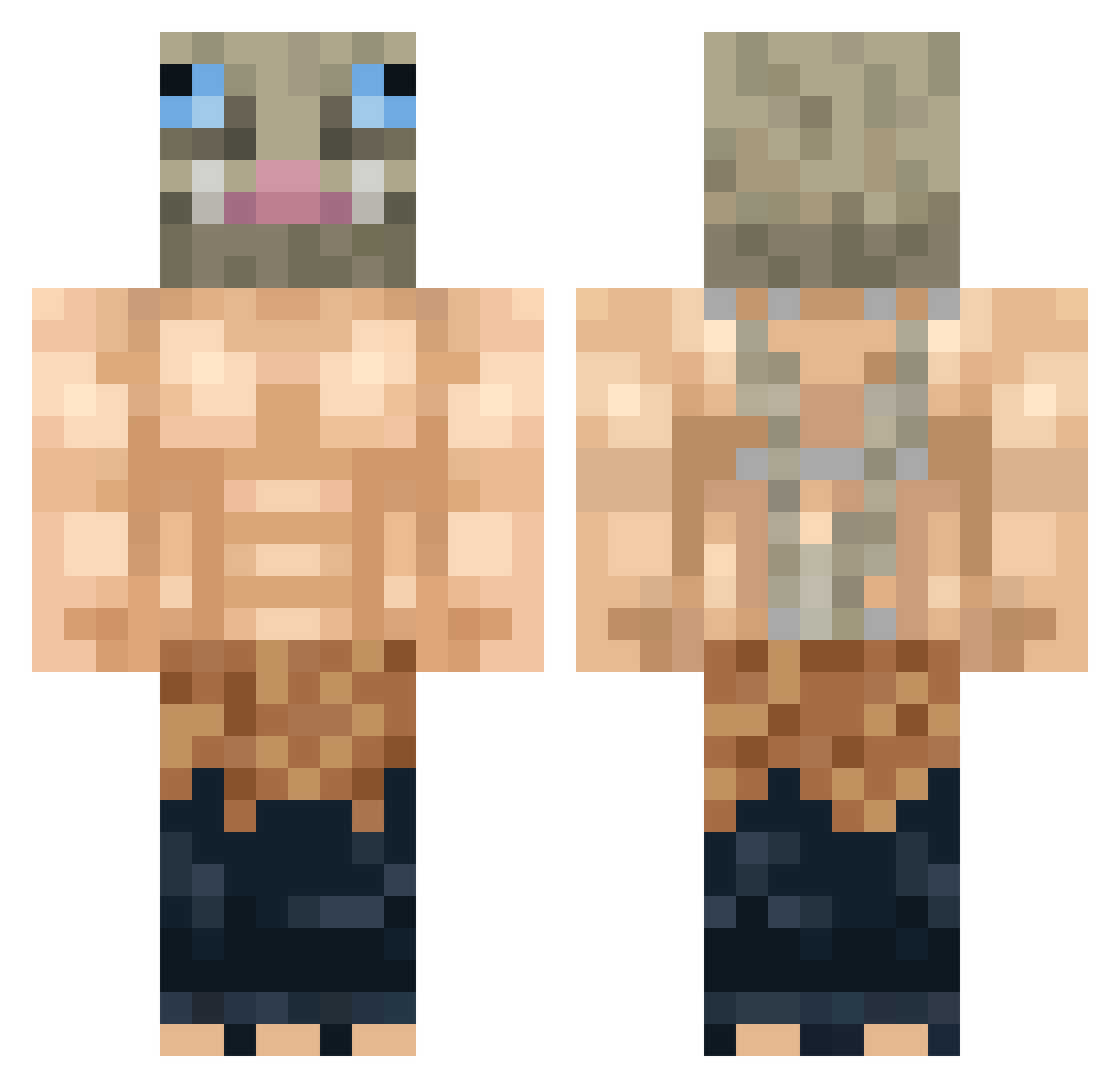 SmalBean Minecraft skin, front and back view