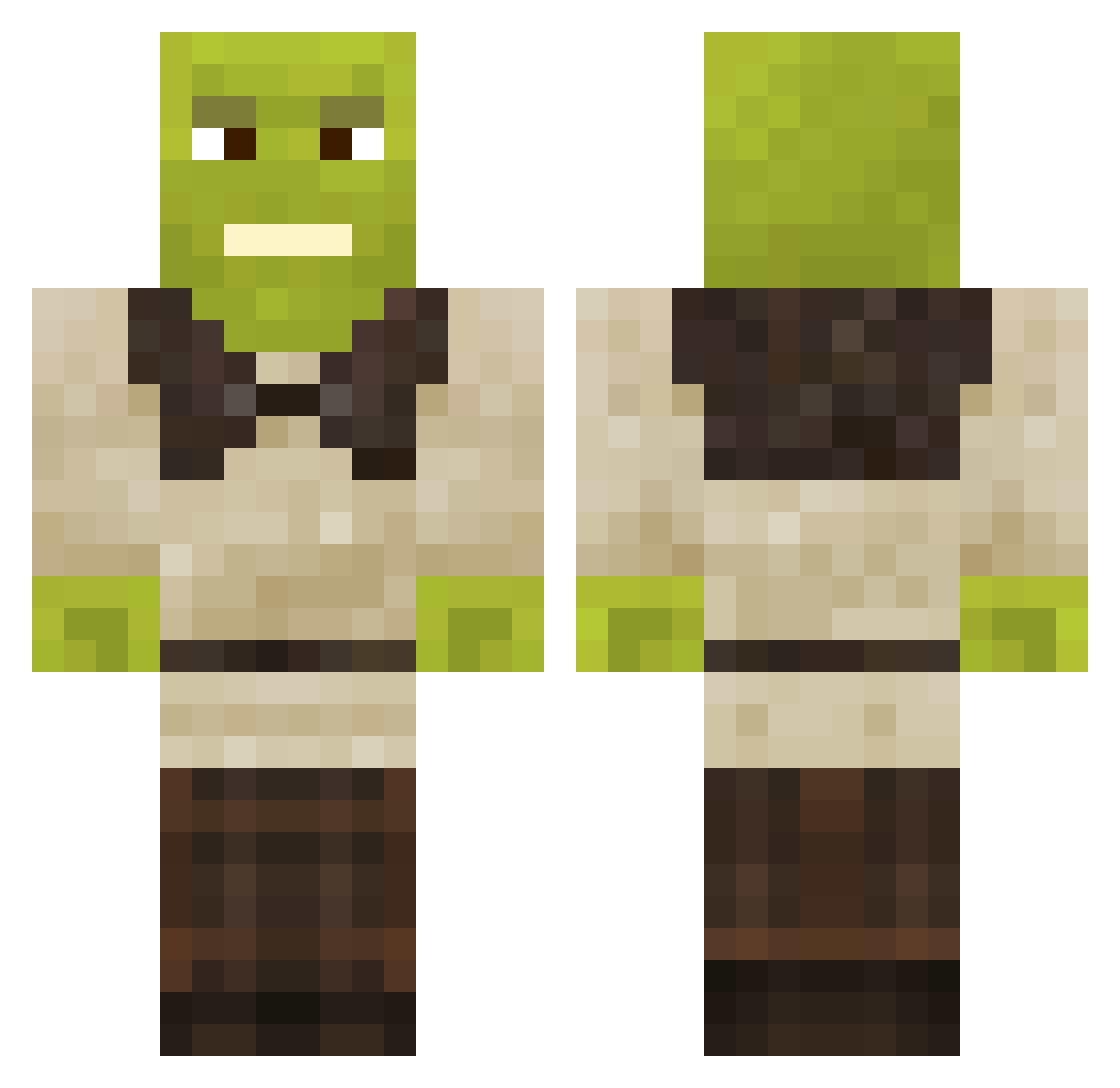 _Pantrax_ Minecraft skin, front and back view