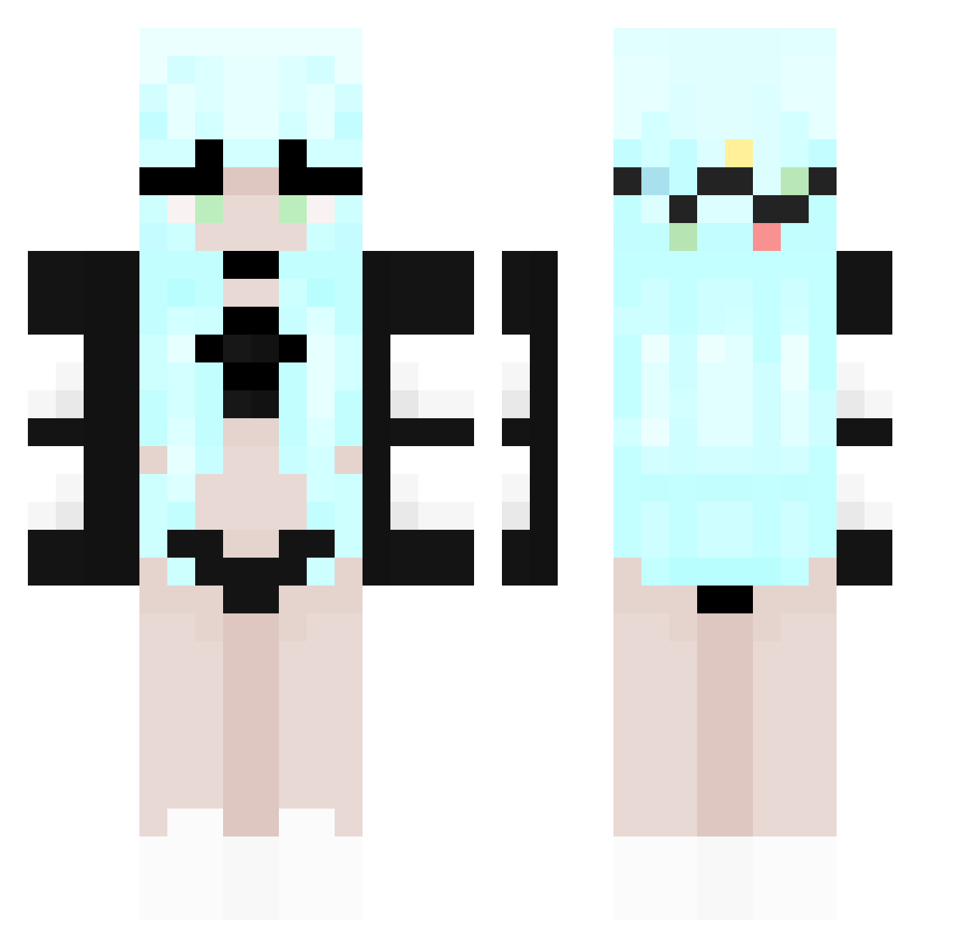 Suo_Yuki Minecraft skin, front and back view