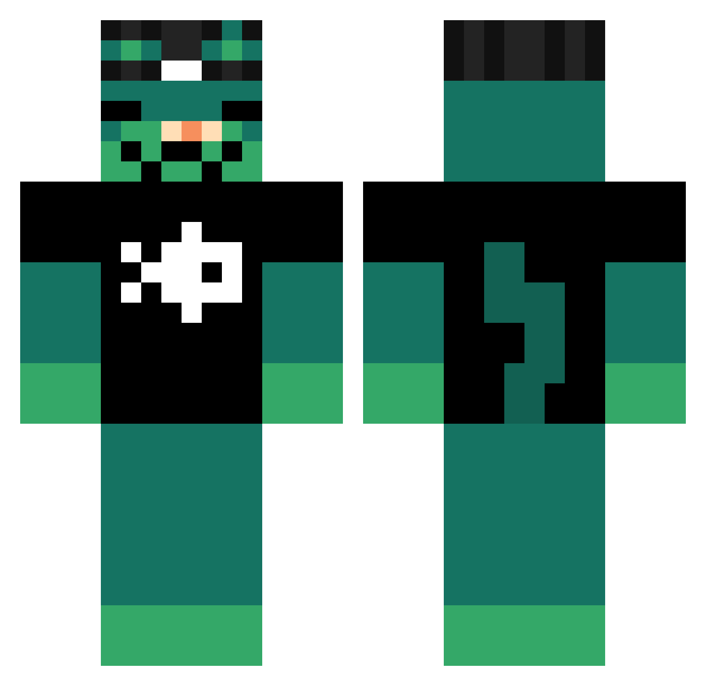MarfooTheGoof Minecraft skin, front and back view