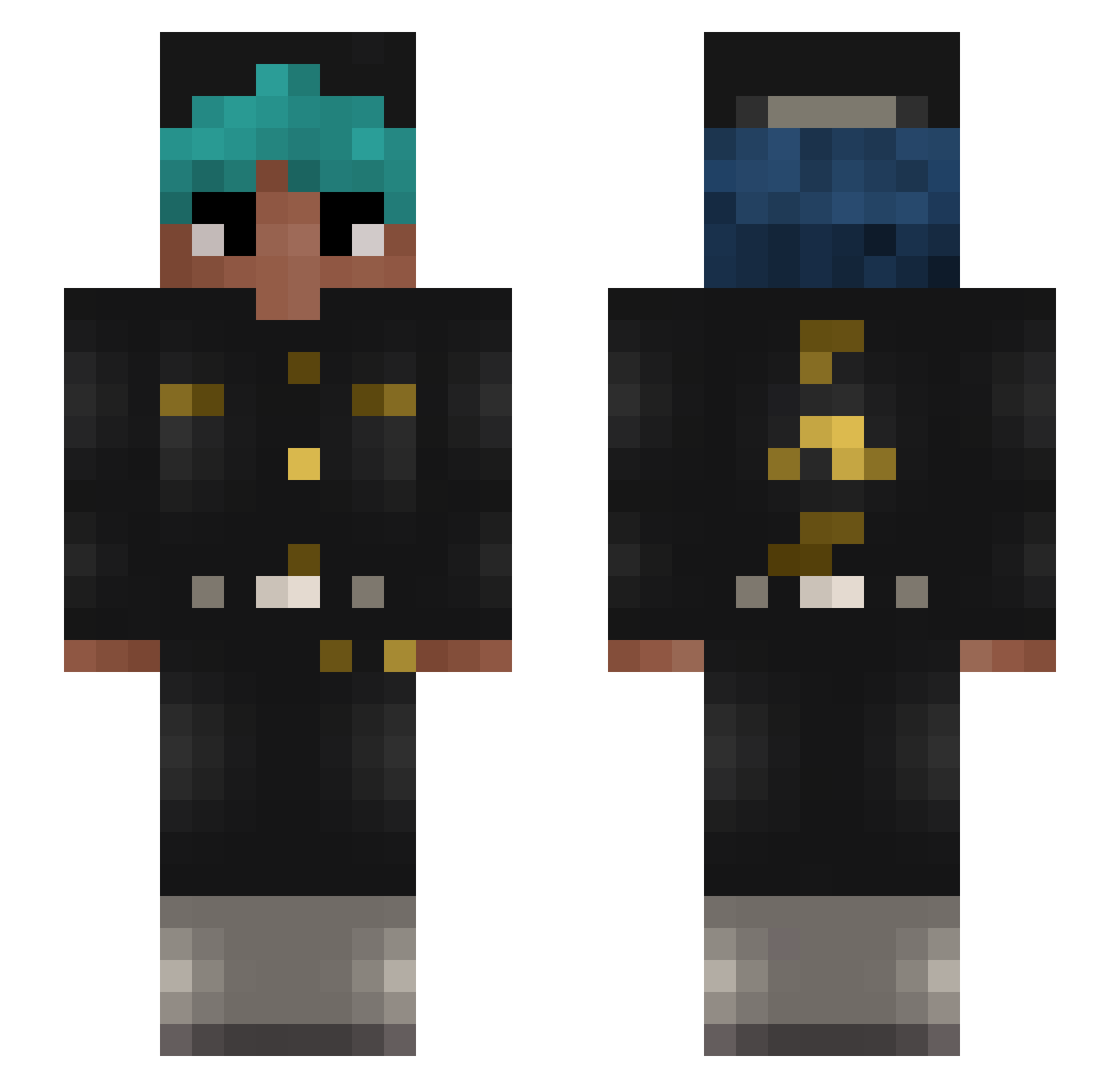 DoutorGim Minecraft skin, front and back view