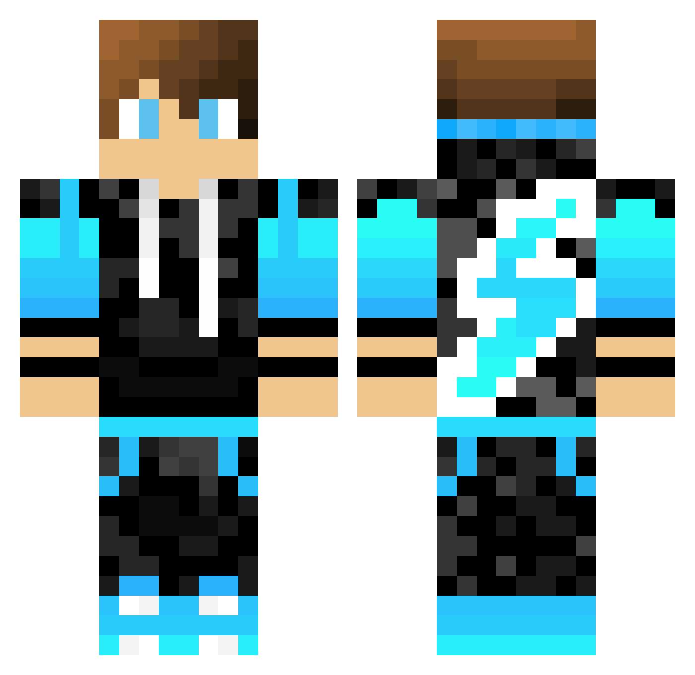 Thegamerkid10 Minecraft skin, front and back view