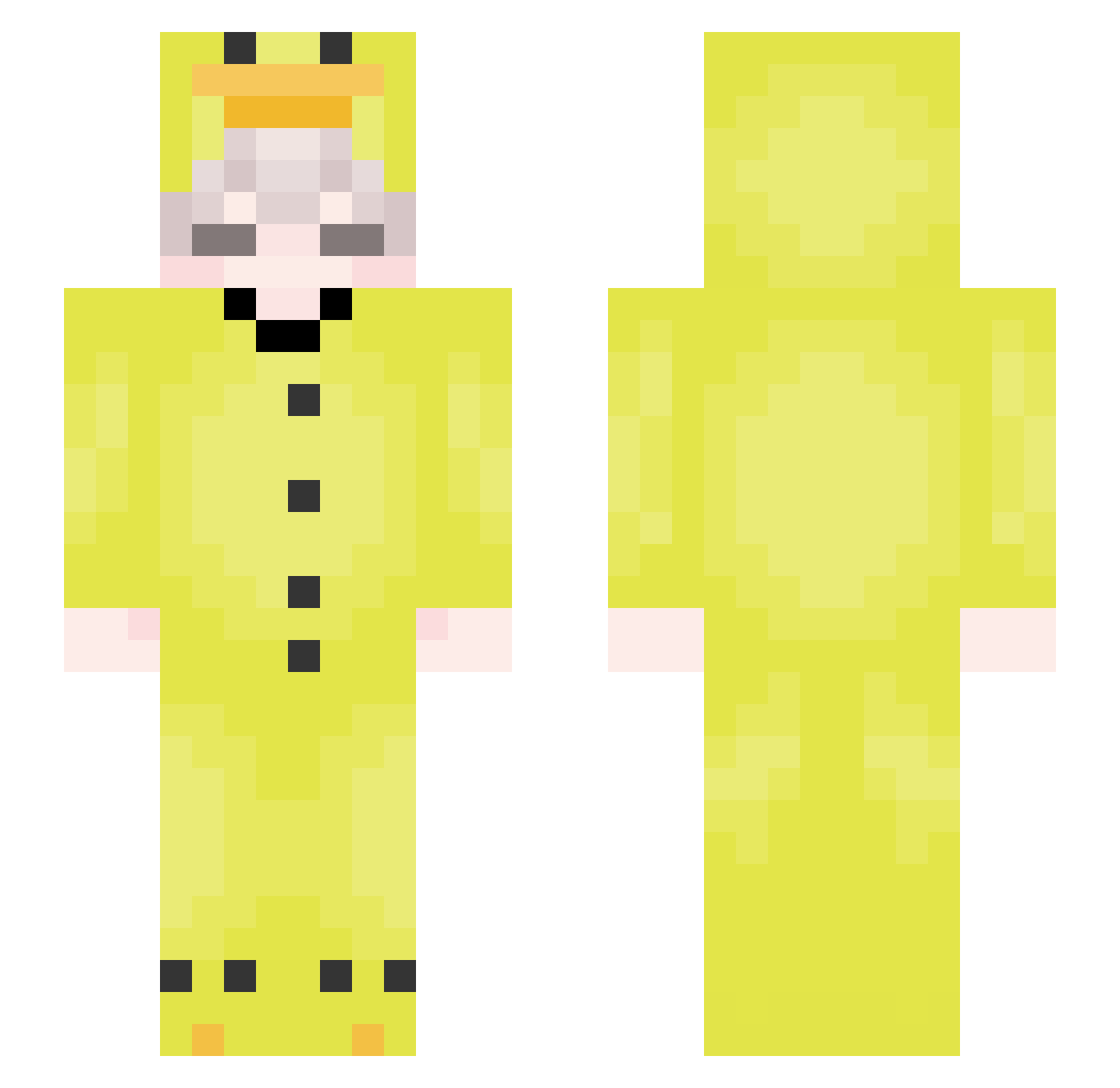 PeanutThePeanut Minecraft skin, front and back view