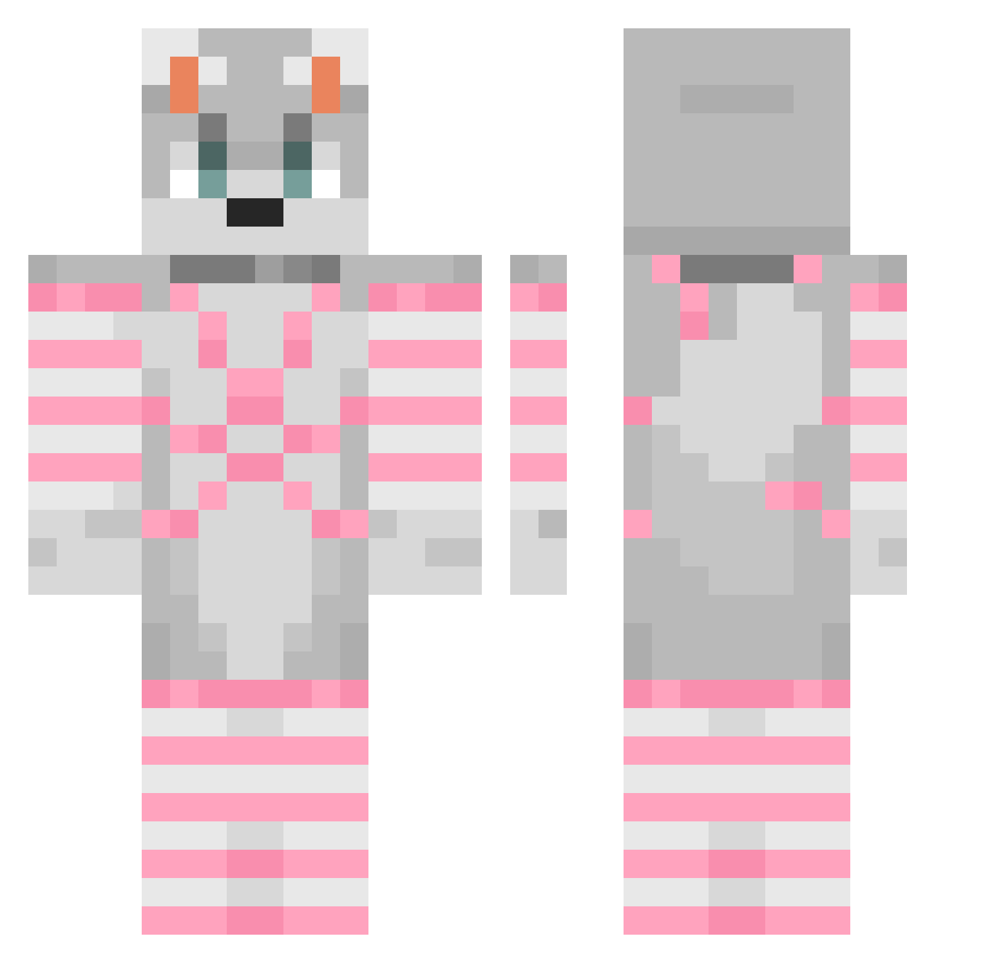 Saxman97 Minecraft skin, front and back view