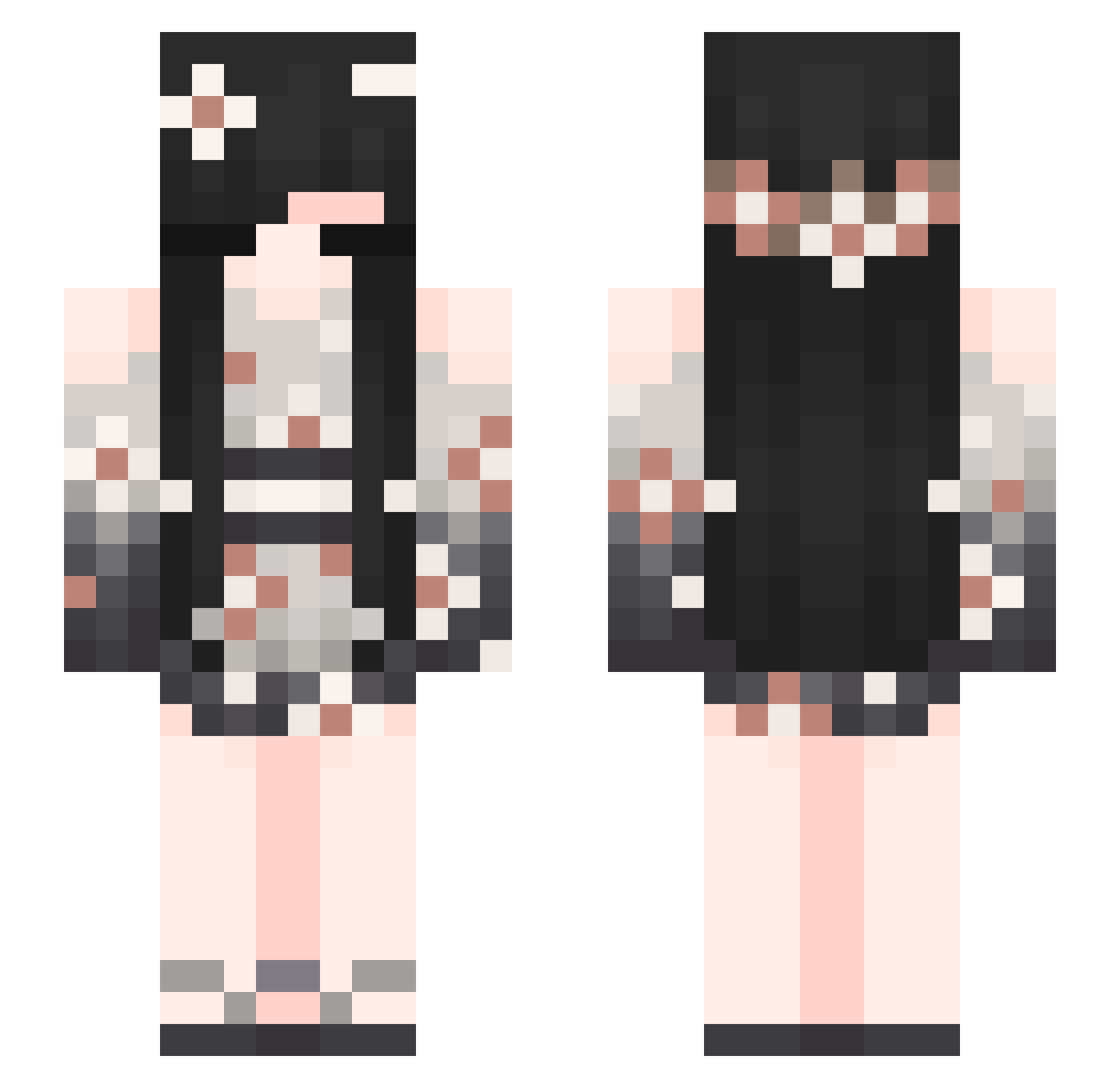 ghostifyit Minecraft skin, front and back view