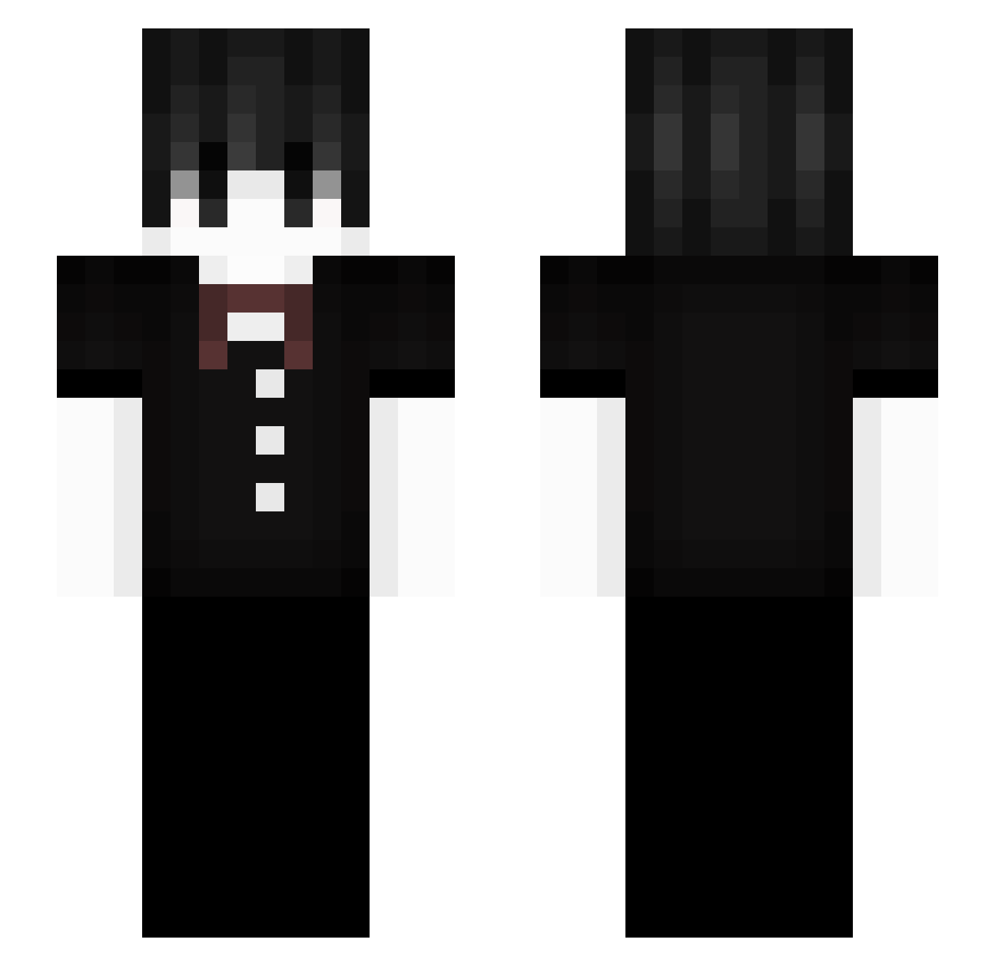 Tonise Minecraft skin, front and back view