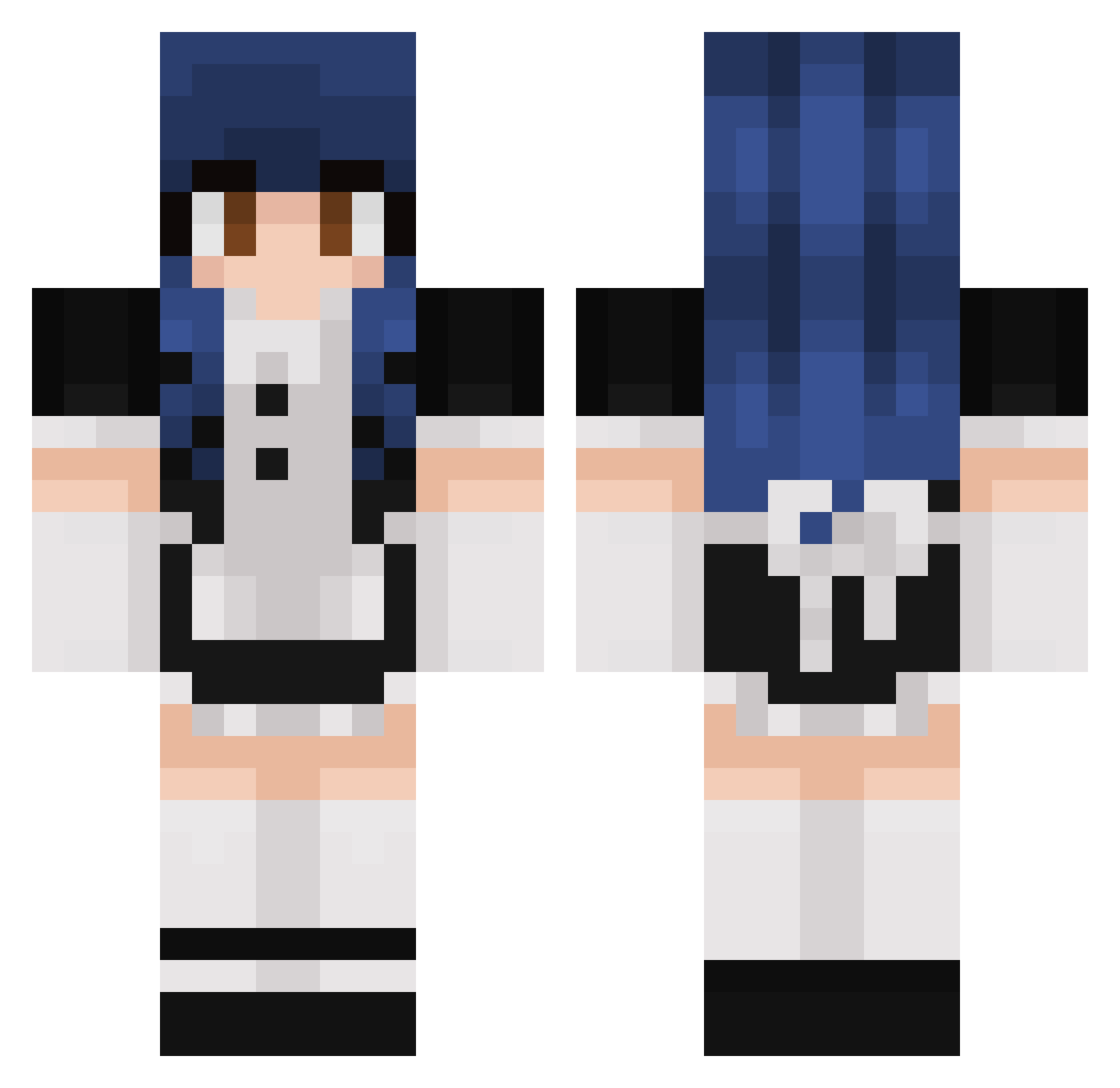 AlwaysOpugno Minecraft skin, front and back view
