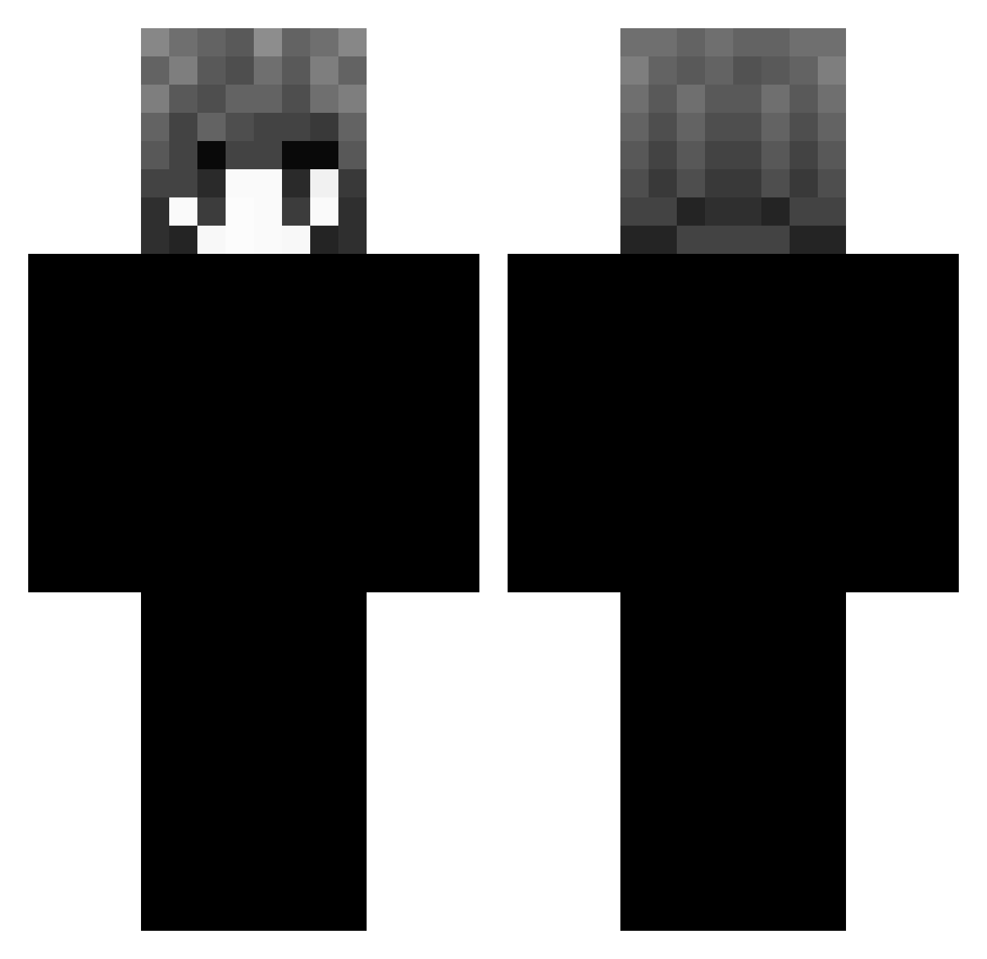 NesterPrime Minecraft skin, front and back view