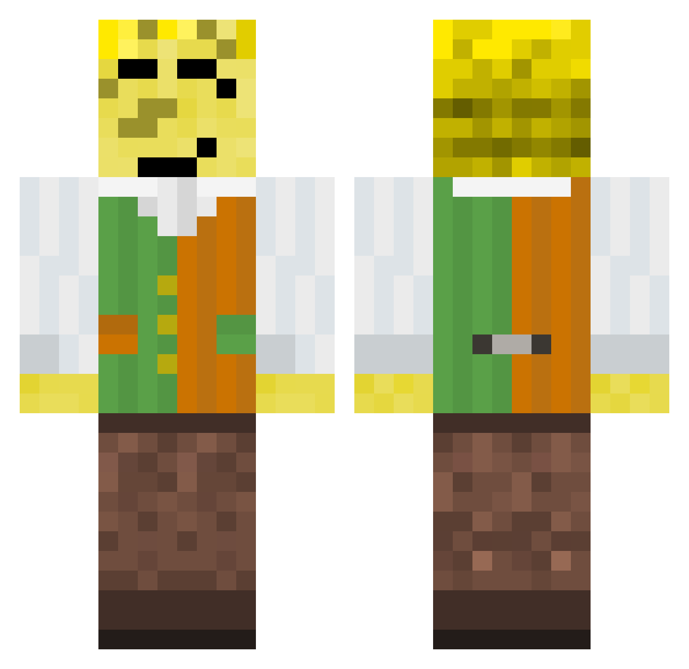 momotaa Minecraft skin, front and back view
