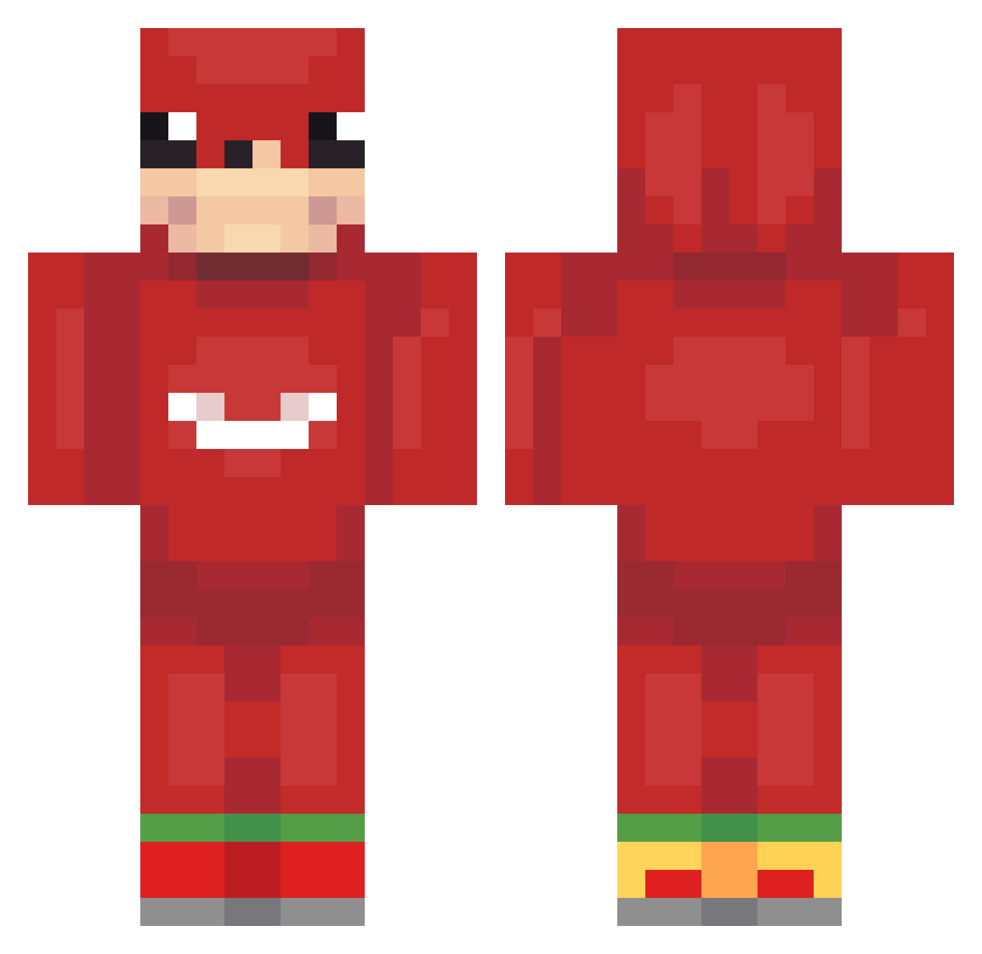 Imapamez Minecraft skin, front and back view
