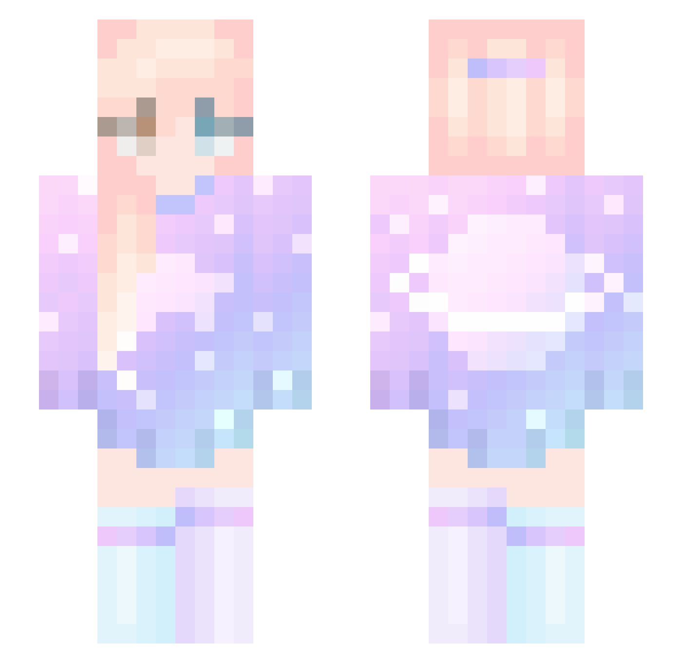 soulery Minecraft skin, front and back view