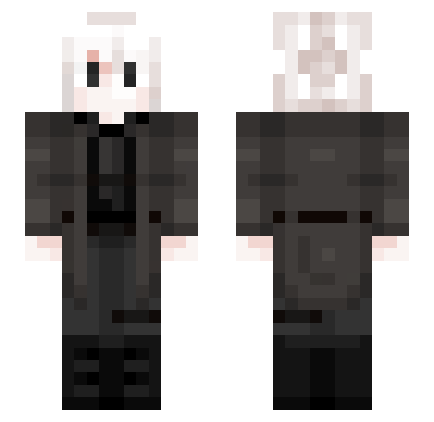 Nikos564 Minecraft skin, front and back view