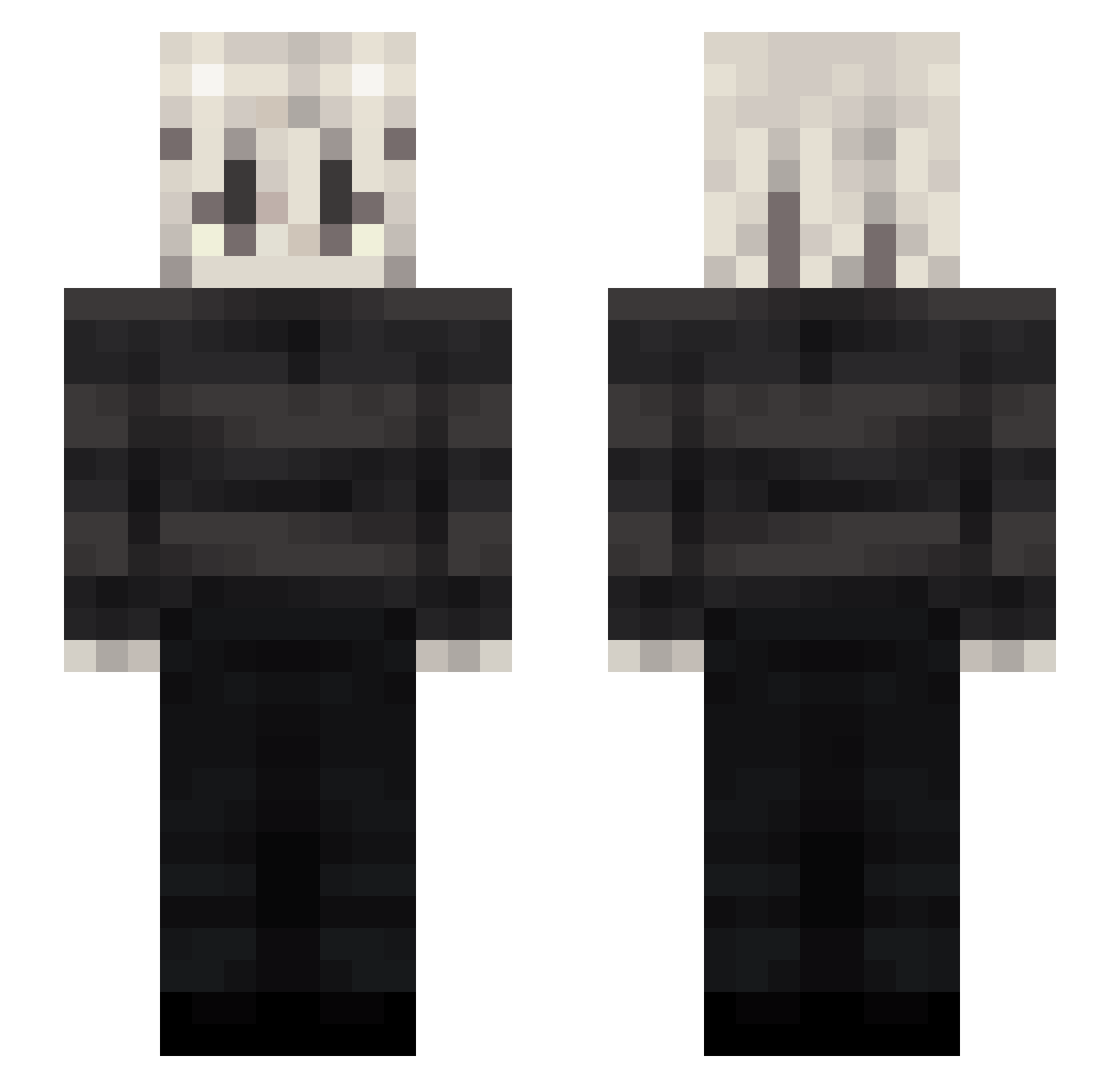 Juana Minecraft skin, front and back view
