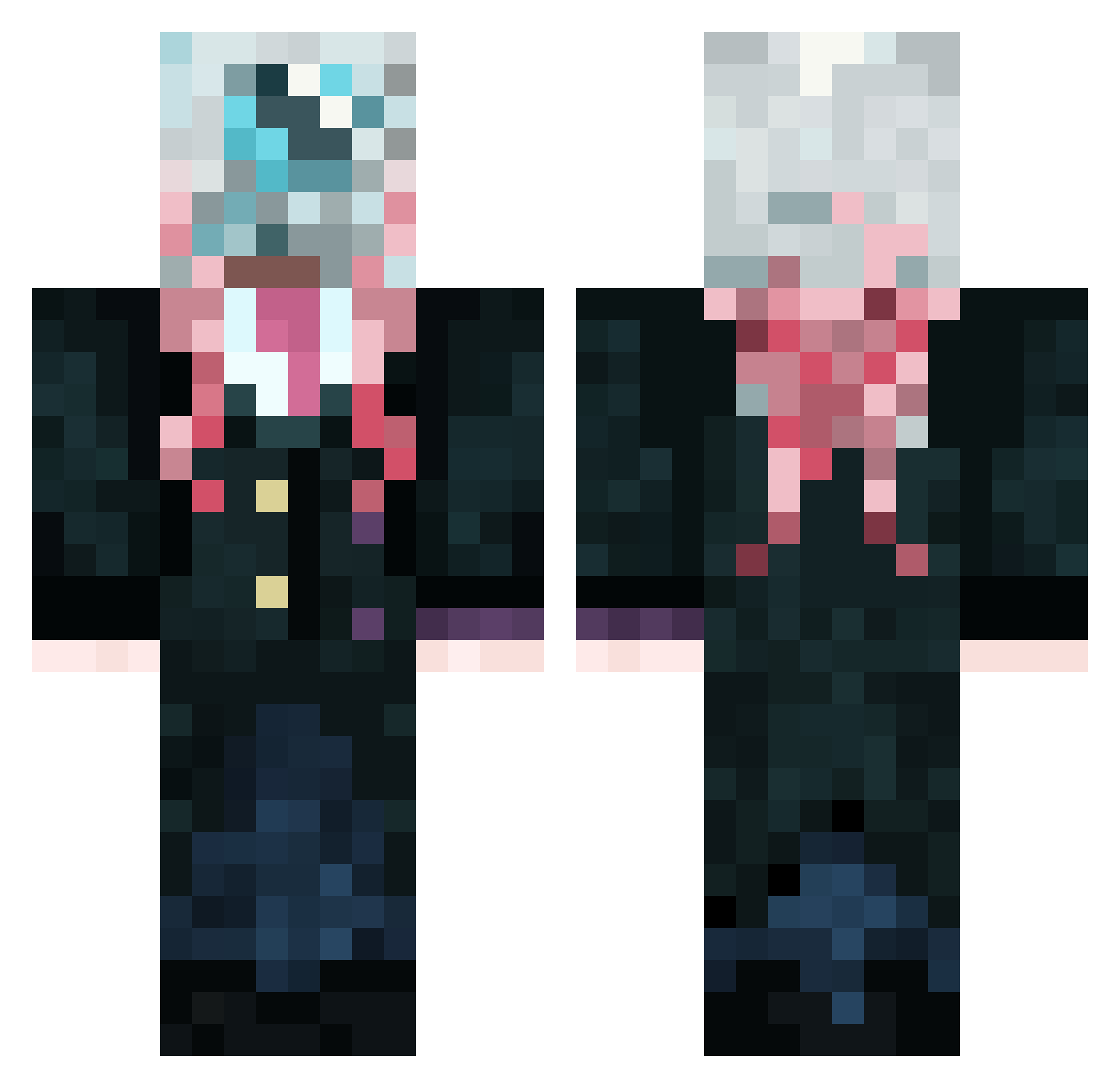 Oumaink Minecraft skin, front and back view