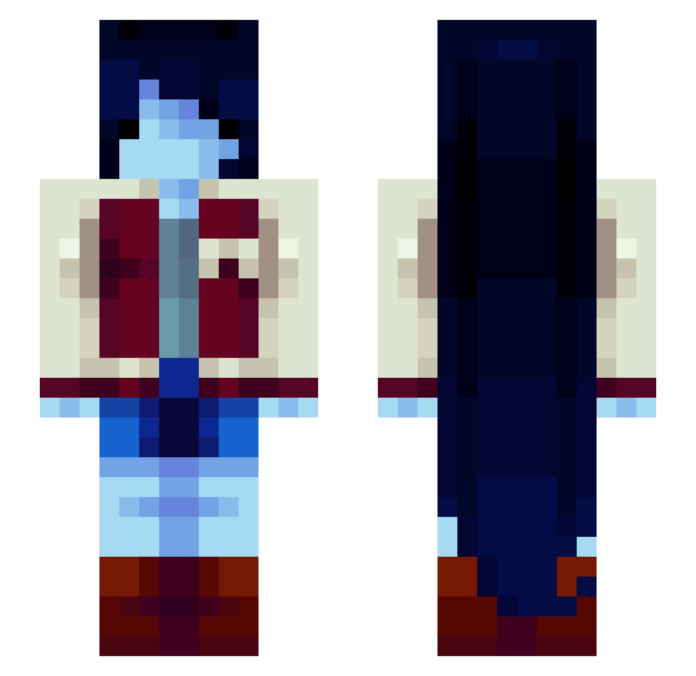 lanceiwami Minecraft skin, front and back view