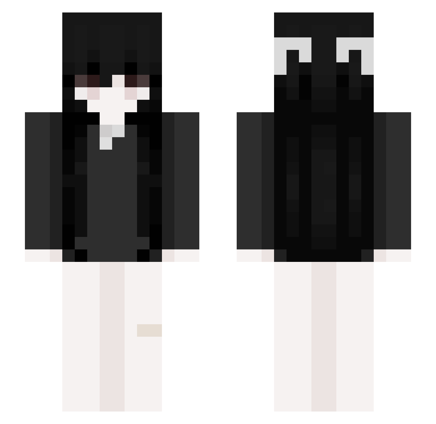 coriaana Minecraft skin, front and back view