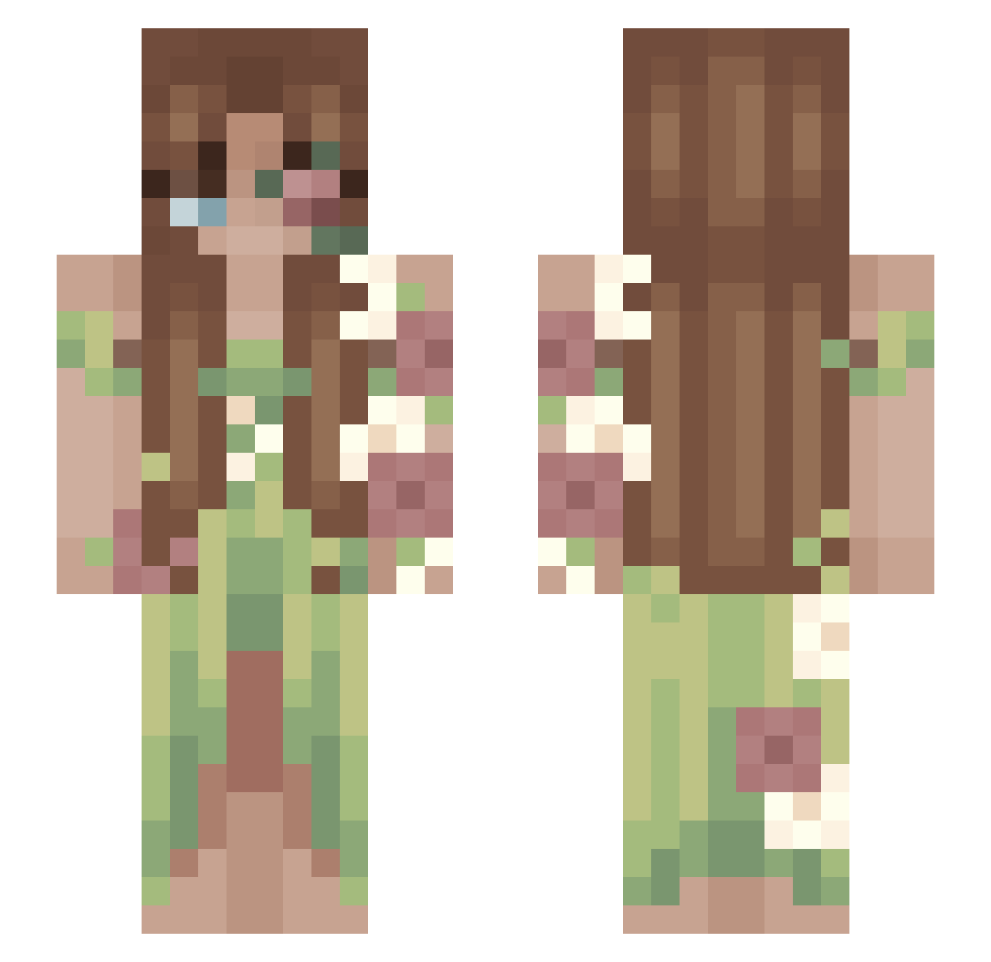 4kjewels Minecraft skin, front and back view