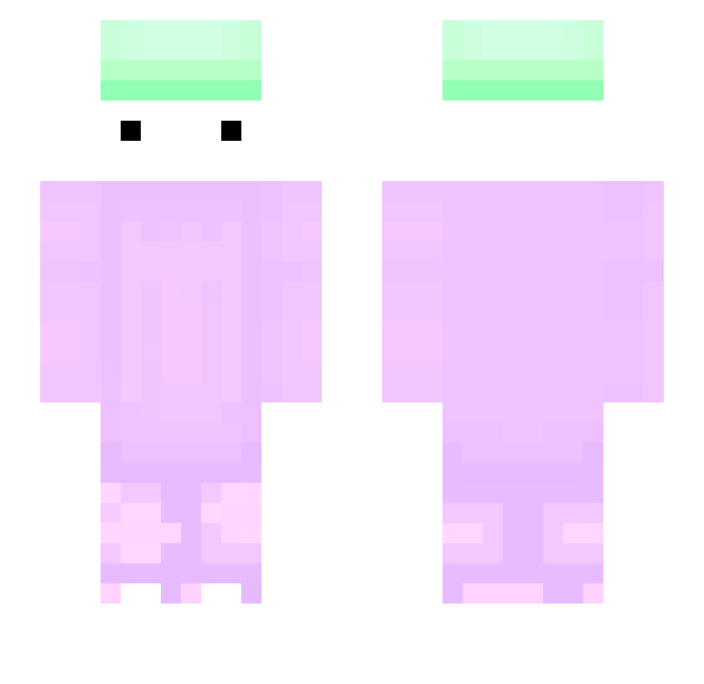 Rapide Minecraft skin, front and back view