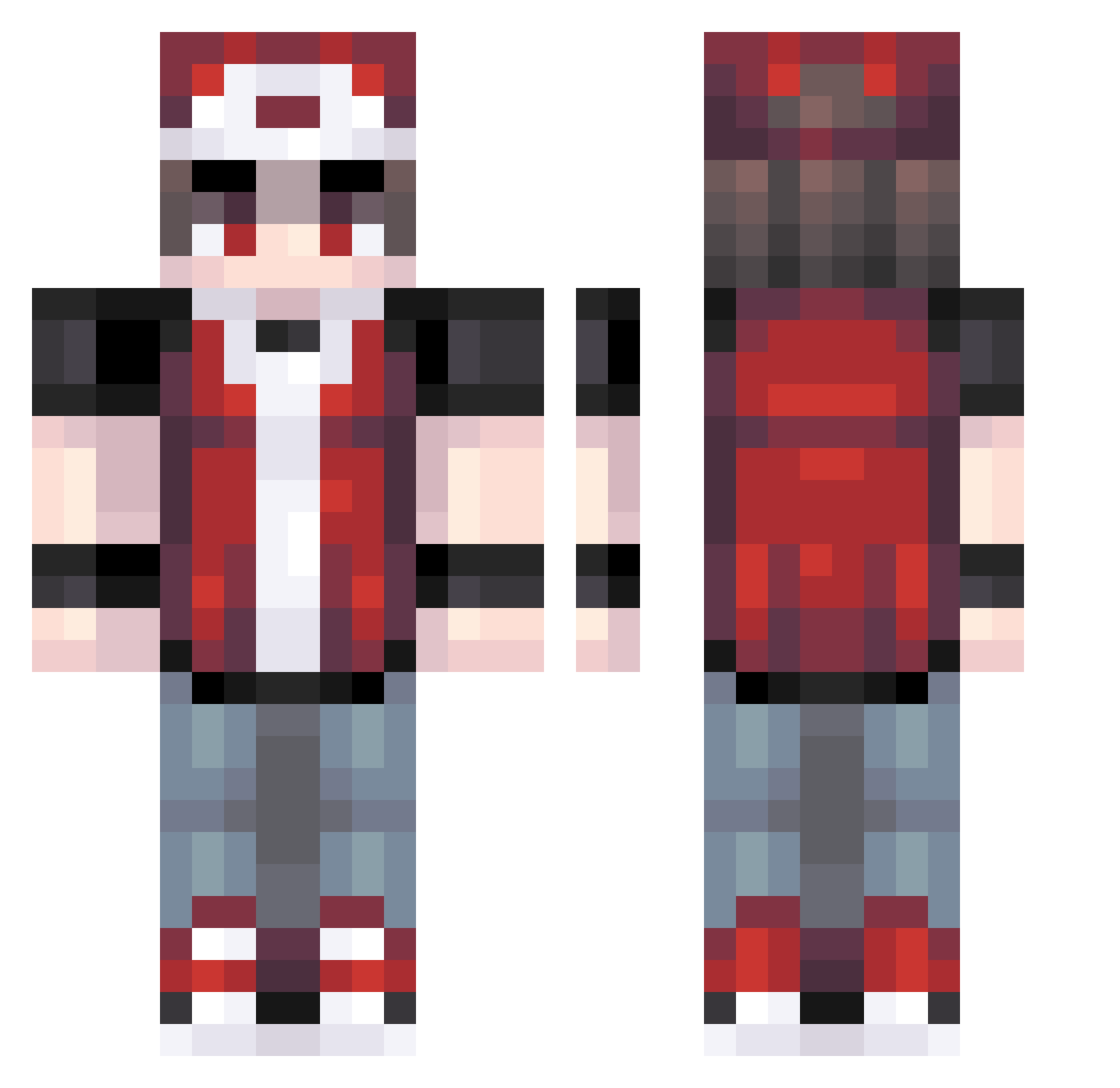 DosinhoBR74 Minecraft skin, front and back view
