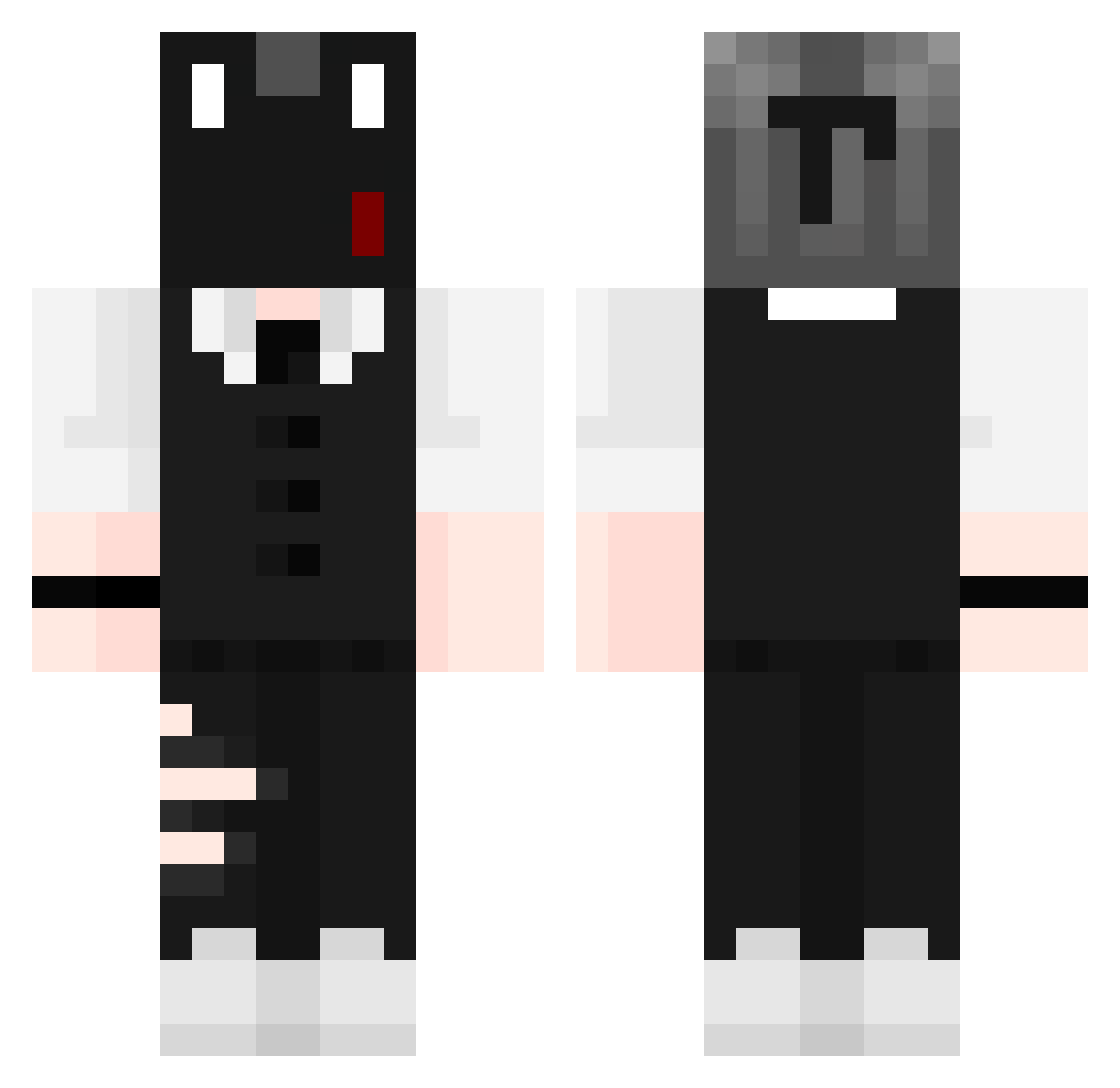 EnnoTheEnd Minecraft skin, front and back view