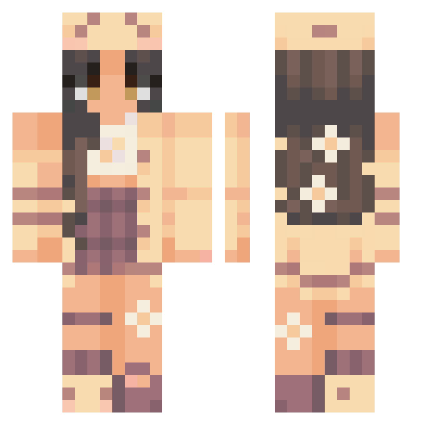 Kbulio Minecraft skin, front and back view