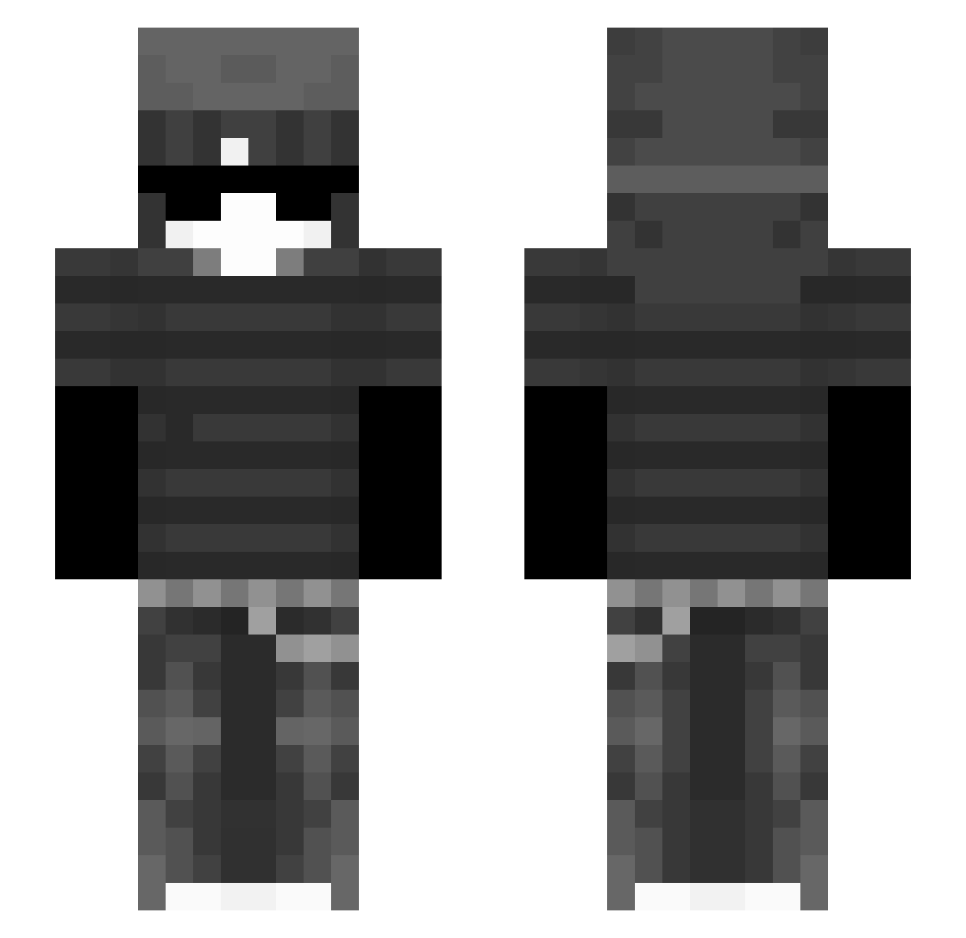 zombie_nin5087 Minecraft skin, front and back view