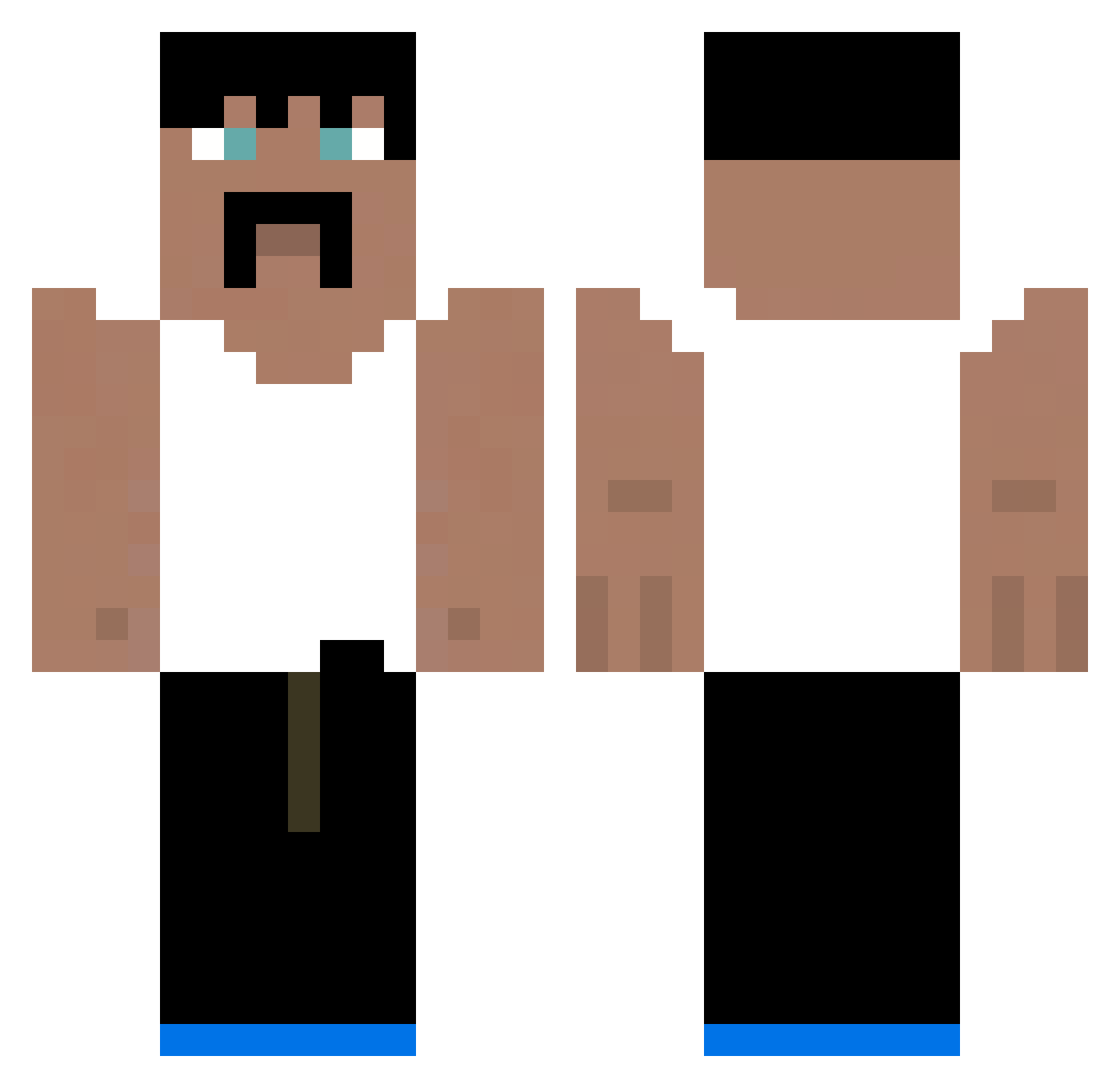 YozaYukiK1 Minecraft skin, front and back view