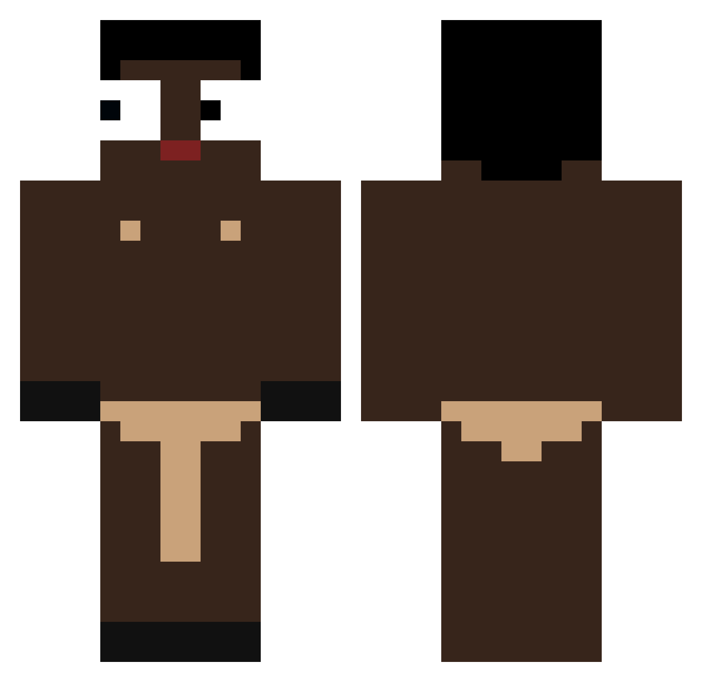 Niknakgamer2008 Minecraft skin, front and back view