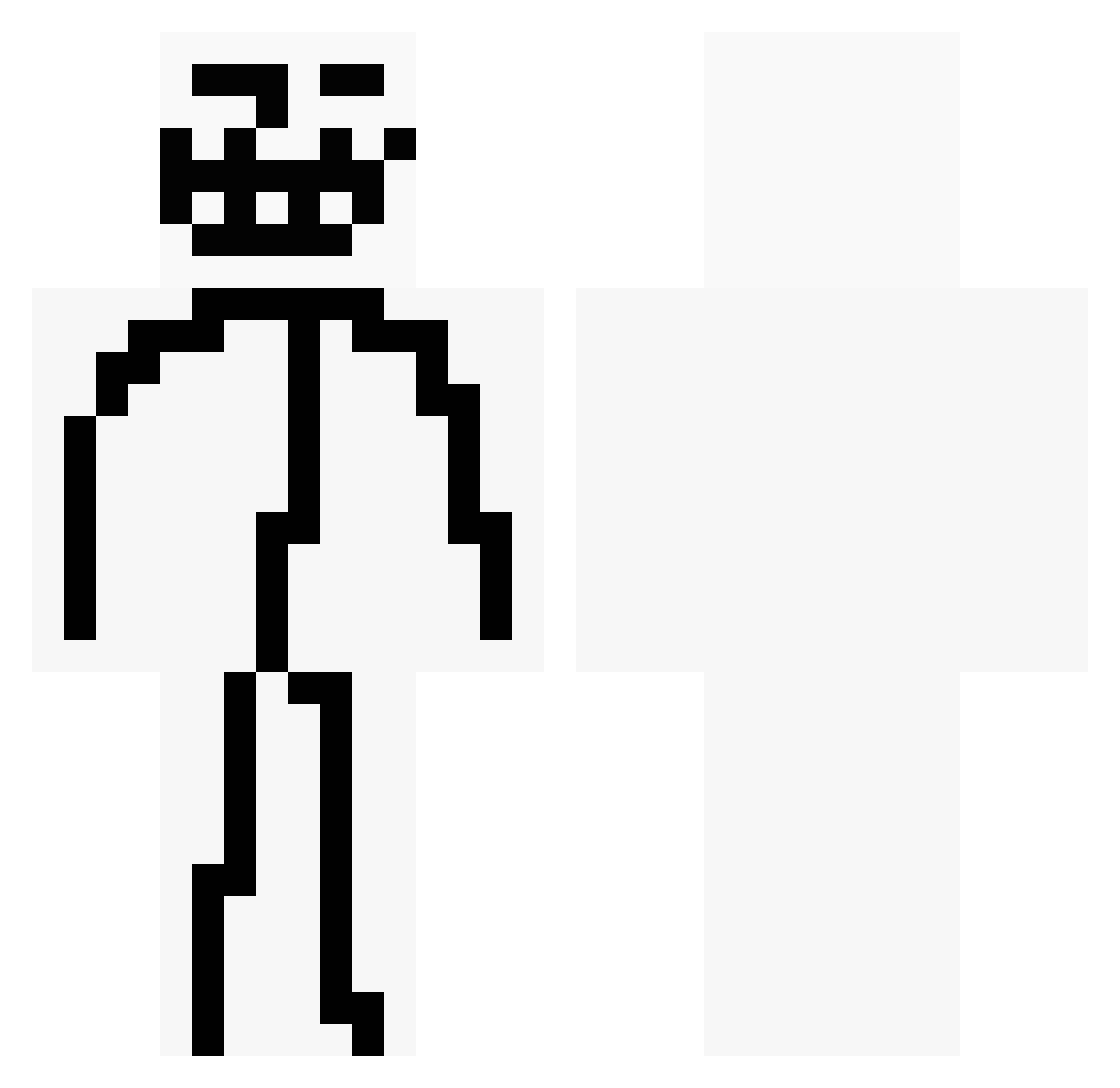 1304 Minecraft skin, front and back view