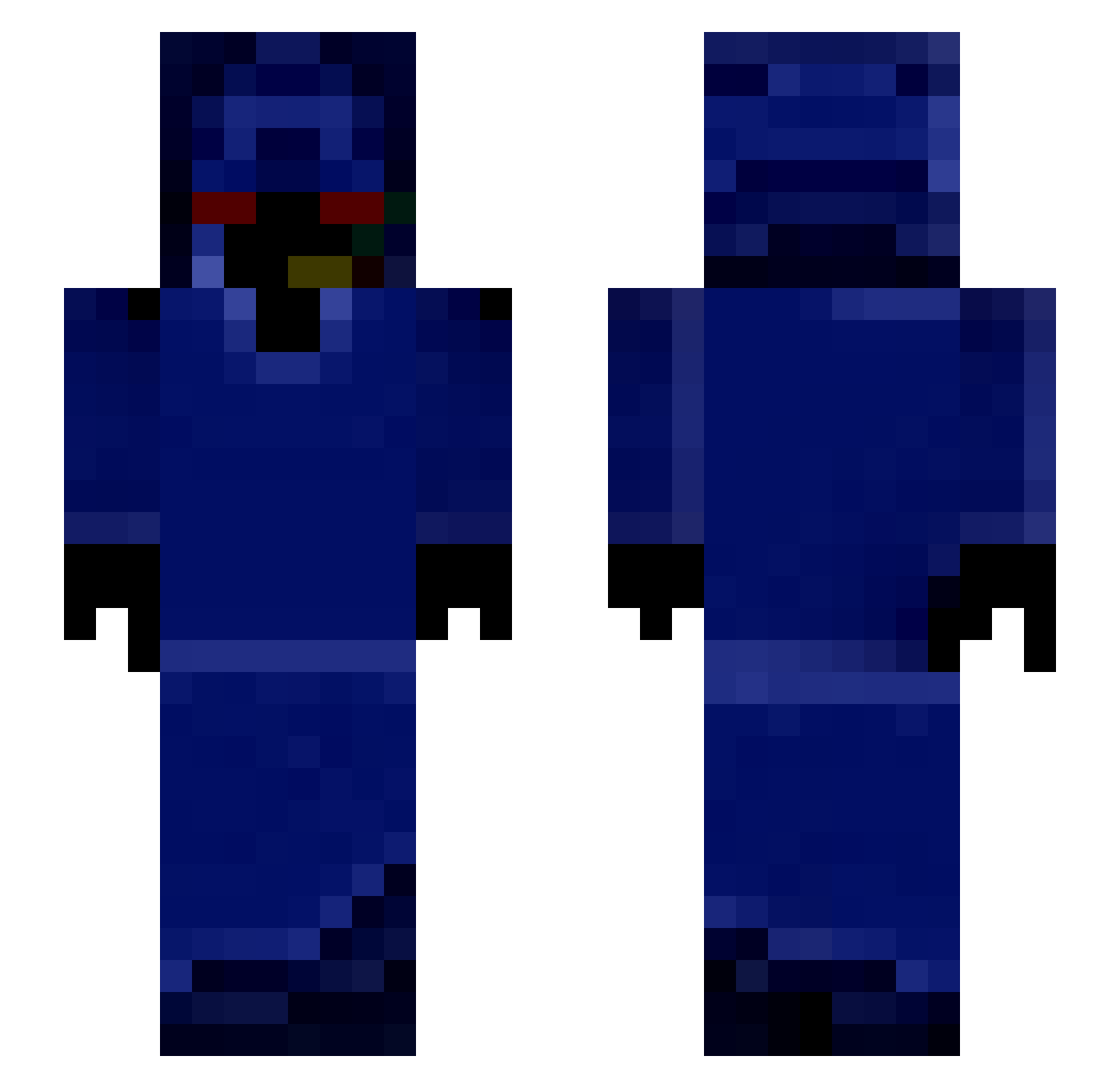 riqx91 Minecraft skin, front and back view