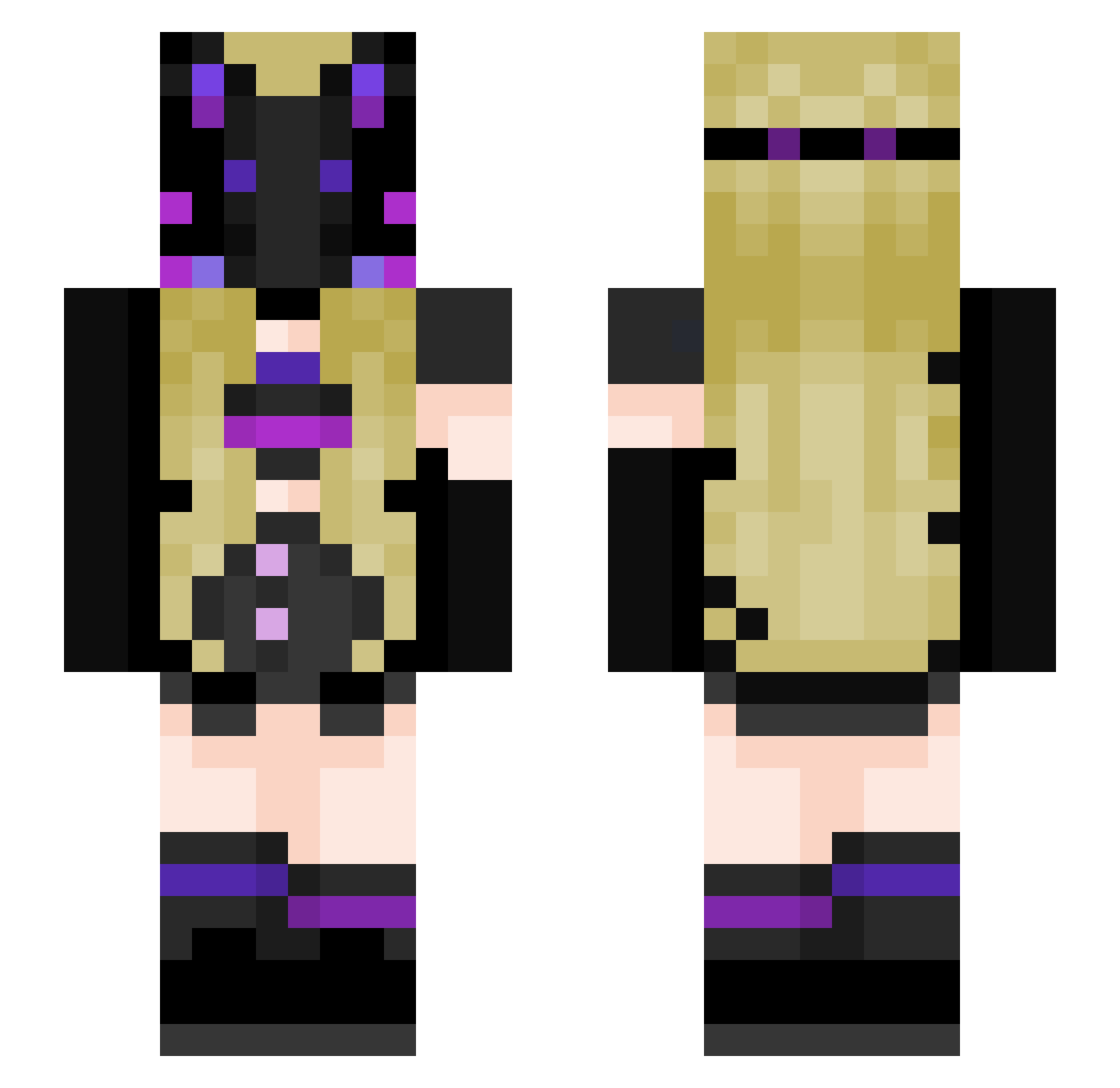 Fanaa_ Minecraft skin, front and back view