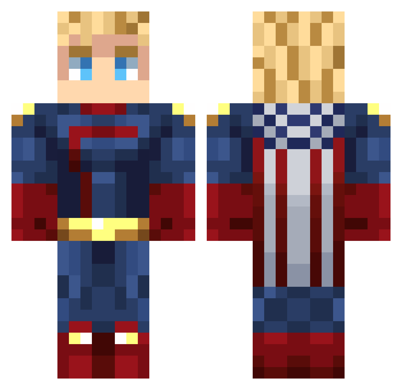 theemptyhead Minecraft skin, front and back view