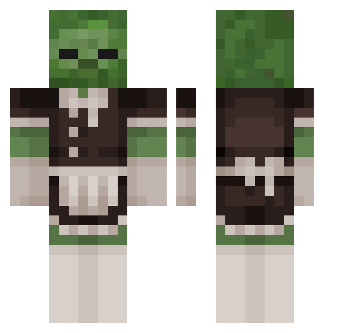 livinlavidal0ca Minecraft skin, front and back view