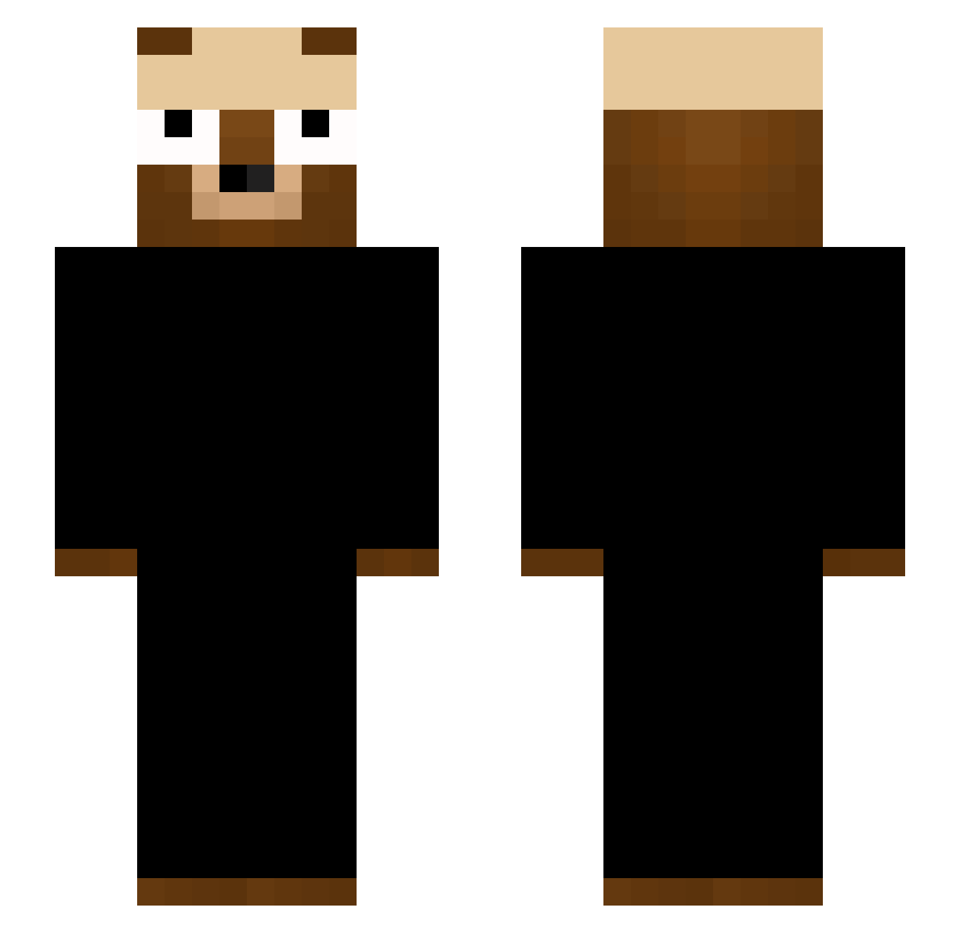 Bohusko Minecraft skin, front and back view