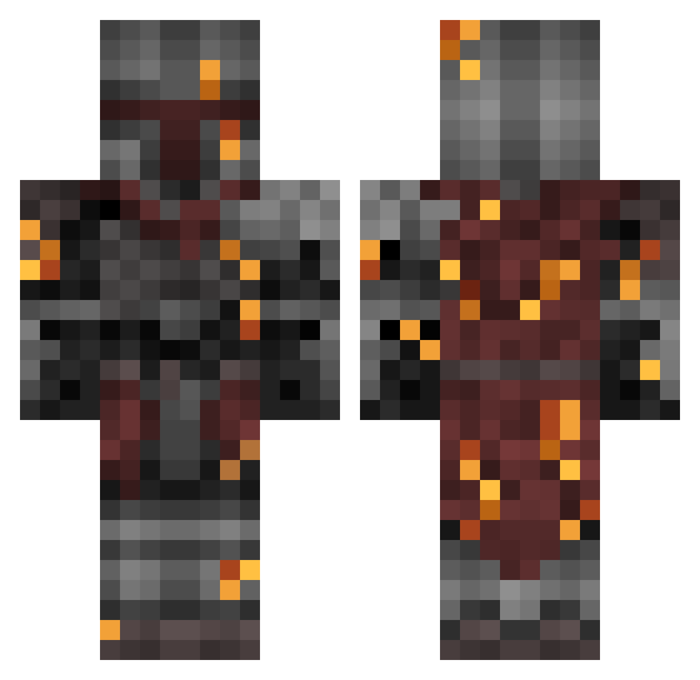 RetroMuffin33 Minecraft skin, front and back view