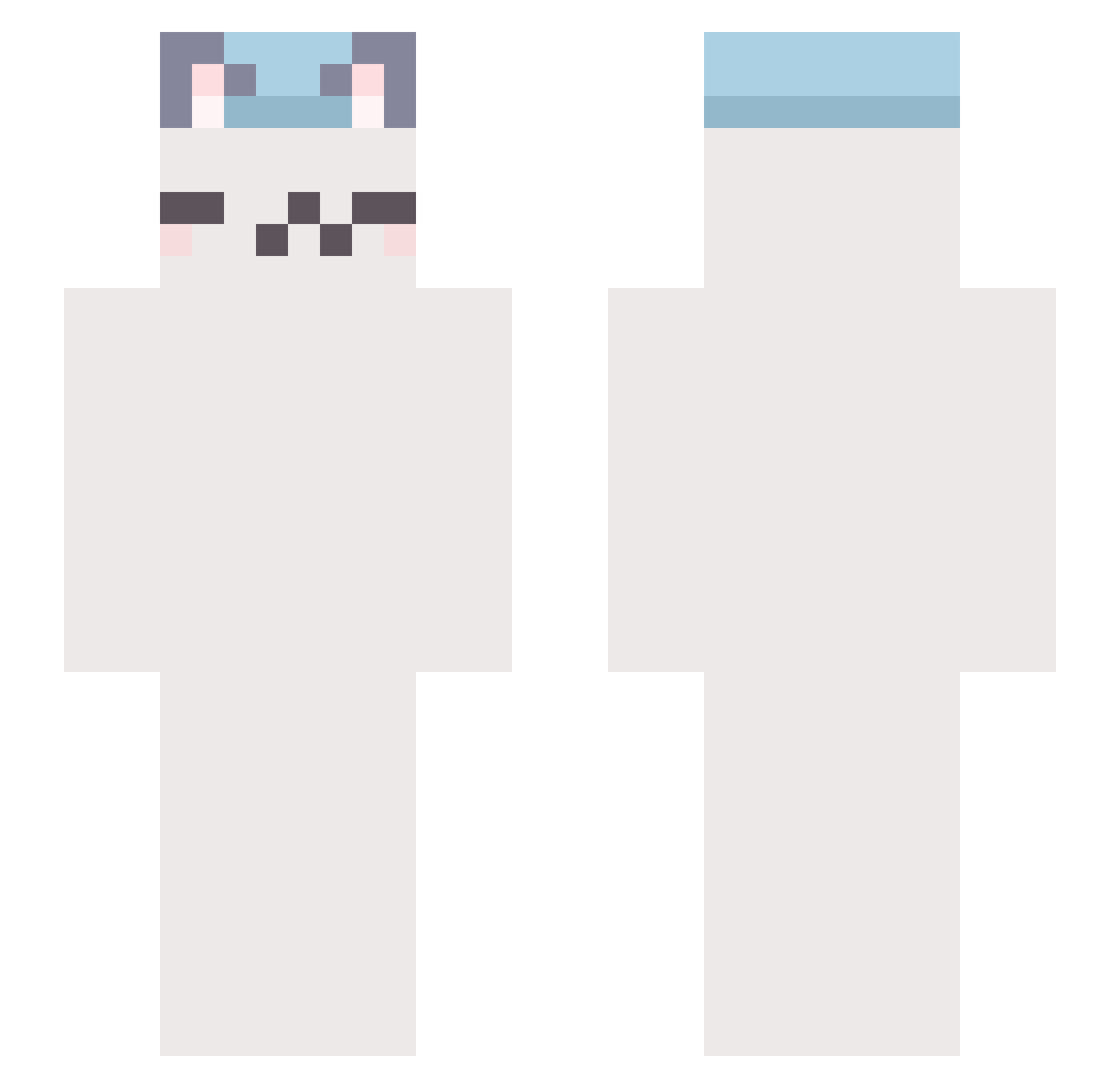 xavqz Minecraft skin, front and back view